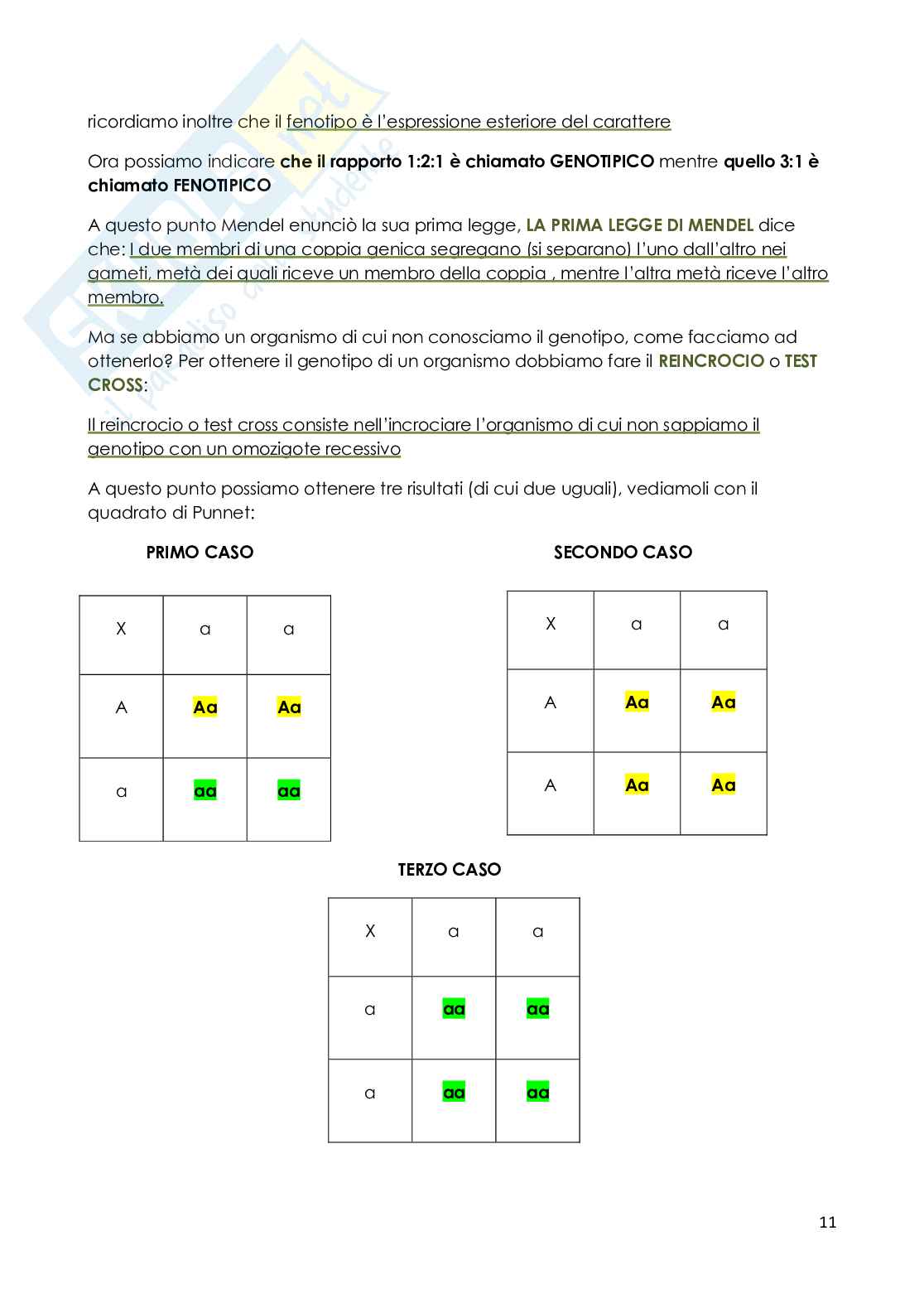 Genetica - prima parte Pag. 11