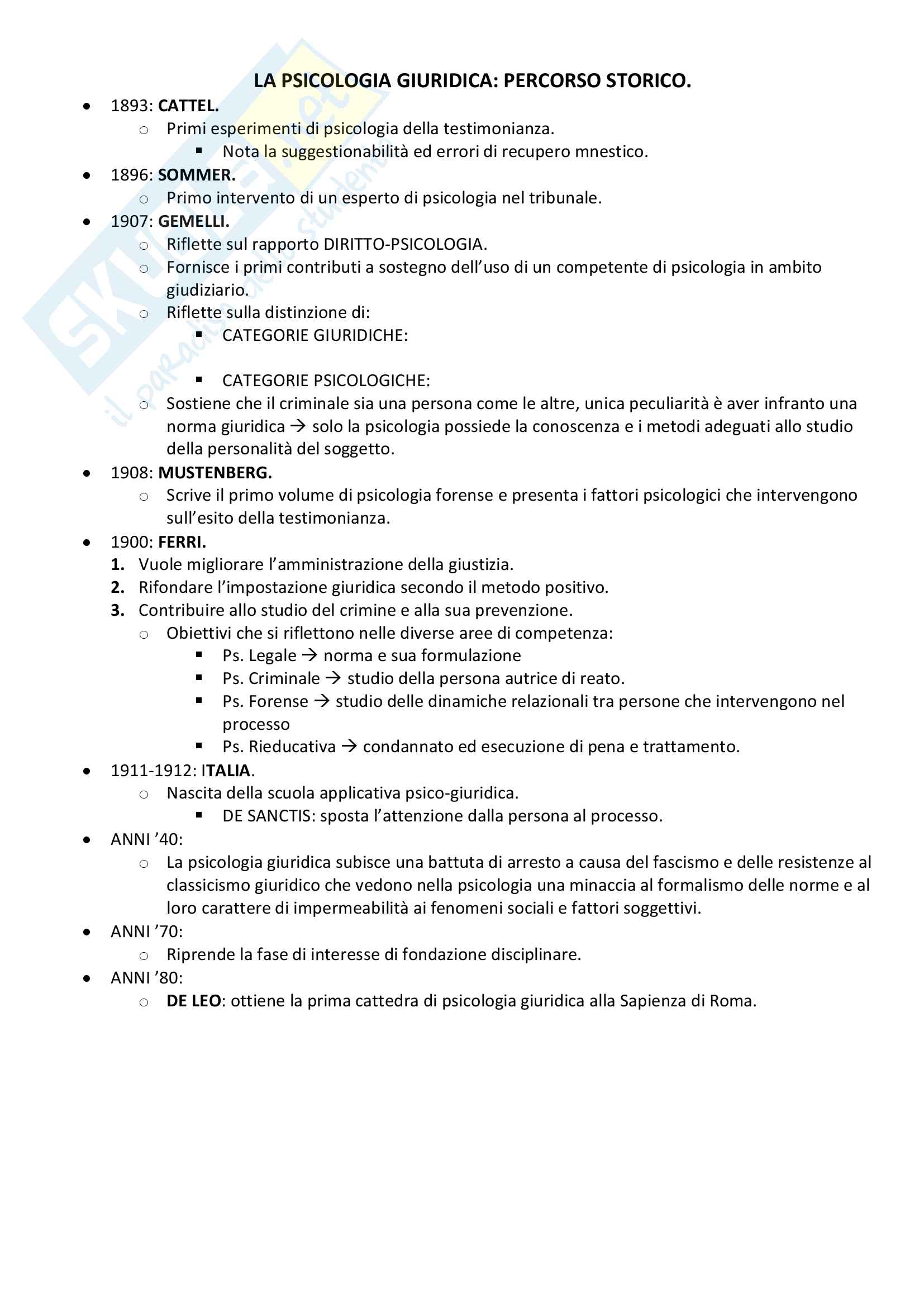 Psicologia Giuridica Pag. 1