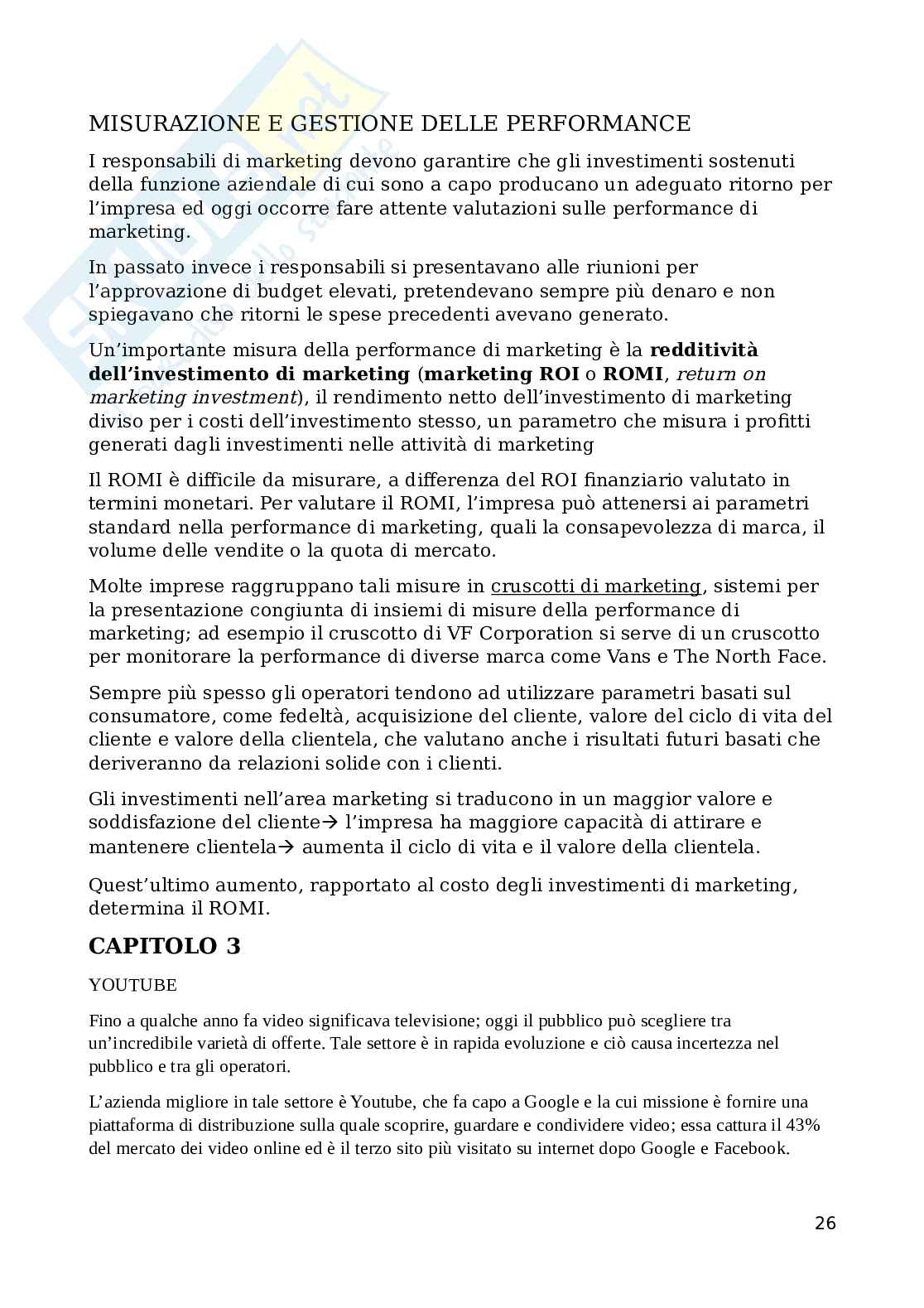 Riassunto esame Marketing, Prof. Galvagno Marco, libro consigliato Principi di marketing, 17esima edizione, 2019.,  Kotler Pag. 26