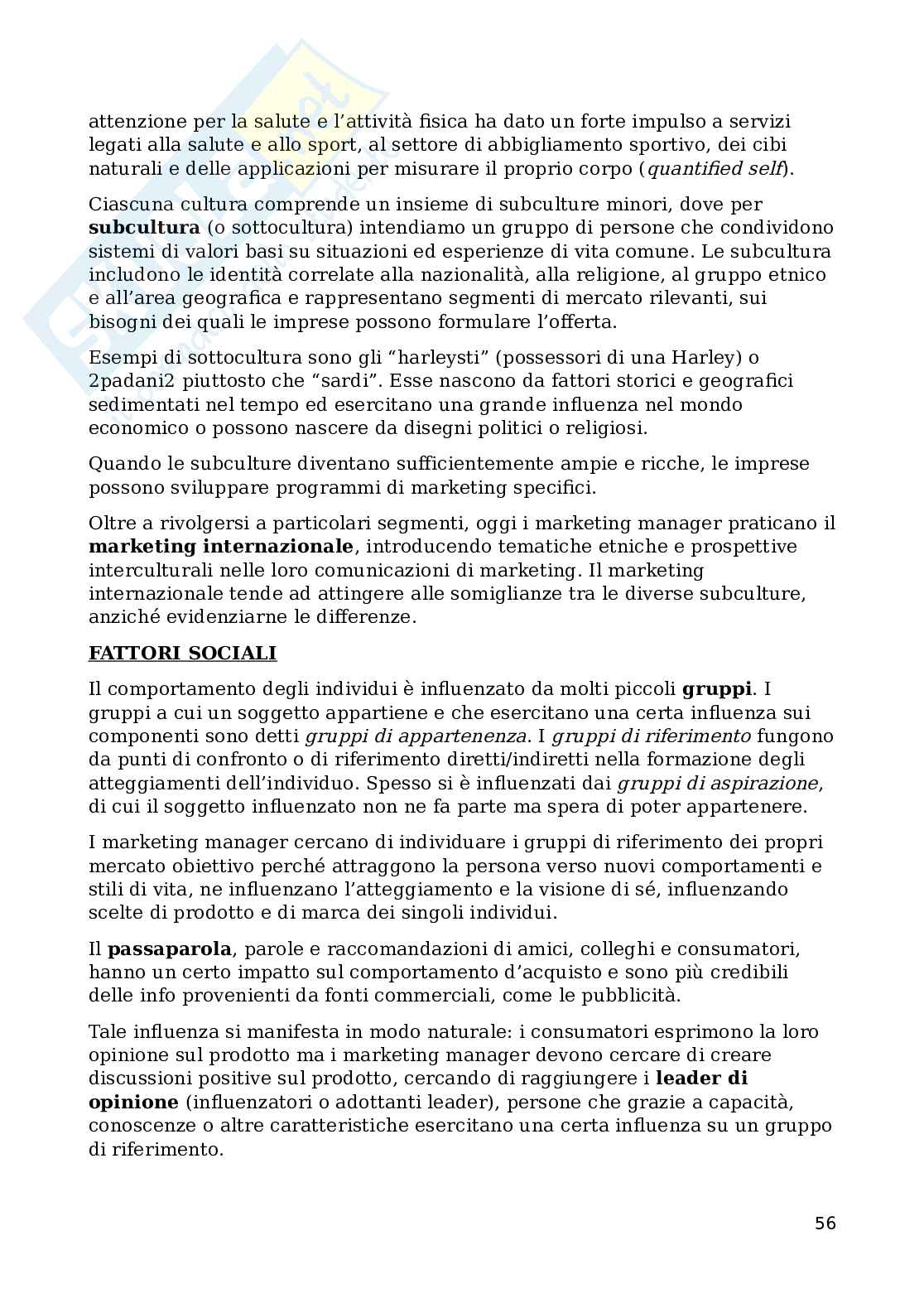 Riassunto esame Marketing, Prof. Galvagno Marco, libro consigliato Principi di marketing, 17esima edizione, 2019.,  Kotler Pag. 56