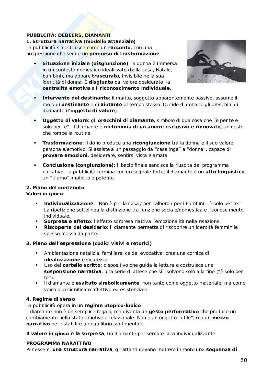 Riassunto esame Semiotica, Prof. Galofaro Fracesco, libro consigliato Introduzione alla semiotica del testo , Marrone  Pag. 61