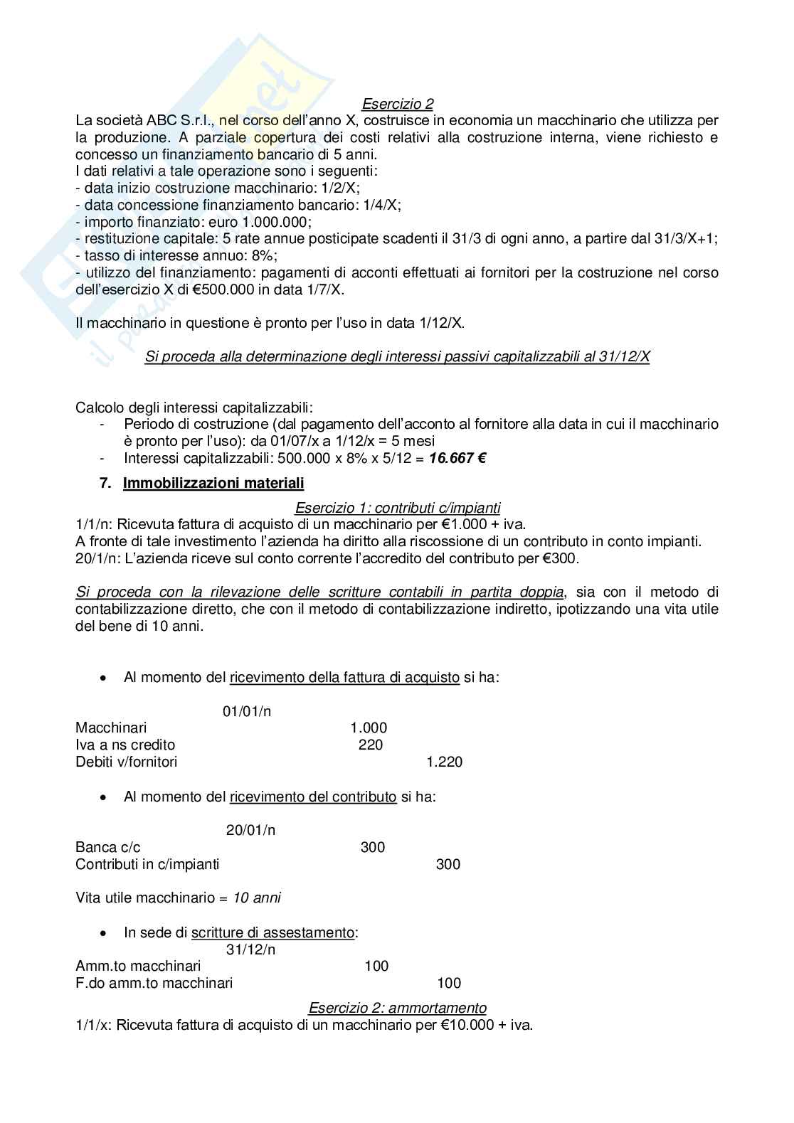 Esercizi valutazioni di bilancio e bilancio consolidato Pag. 11
