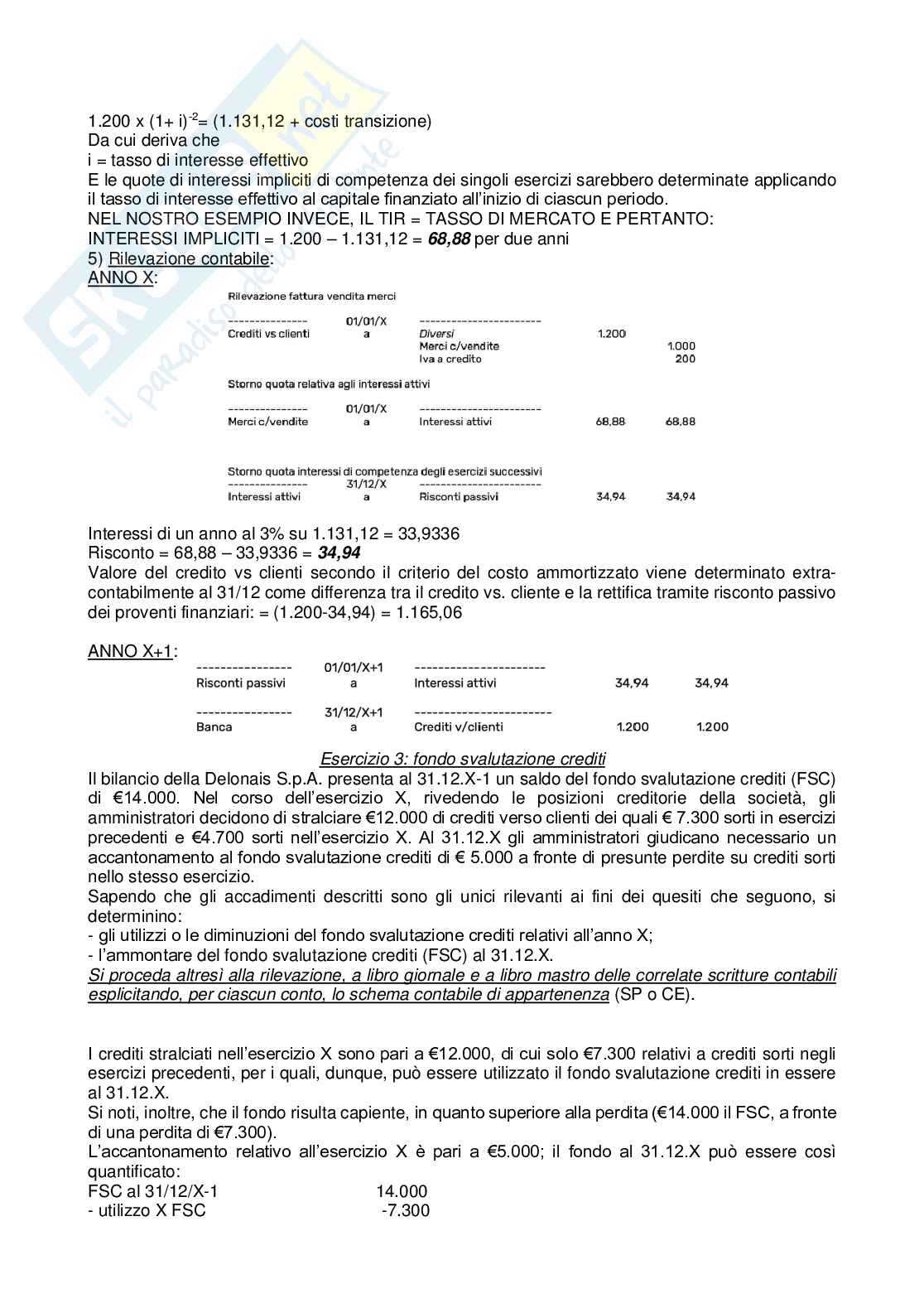 Esercizi valutazioni di bilancio e bilancio consolidato Pag. 26