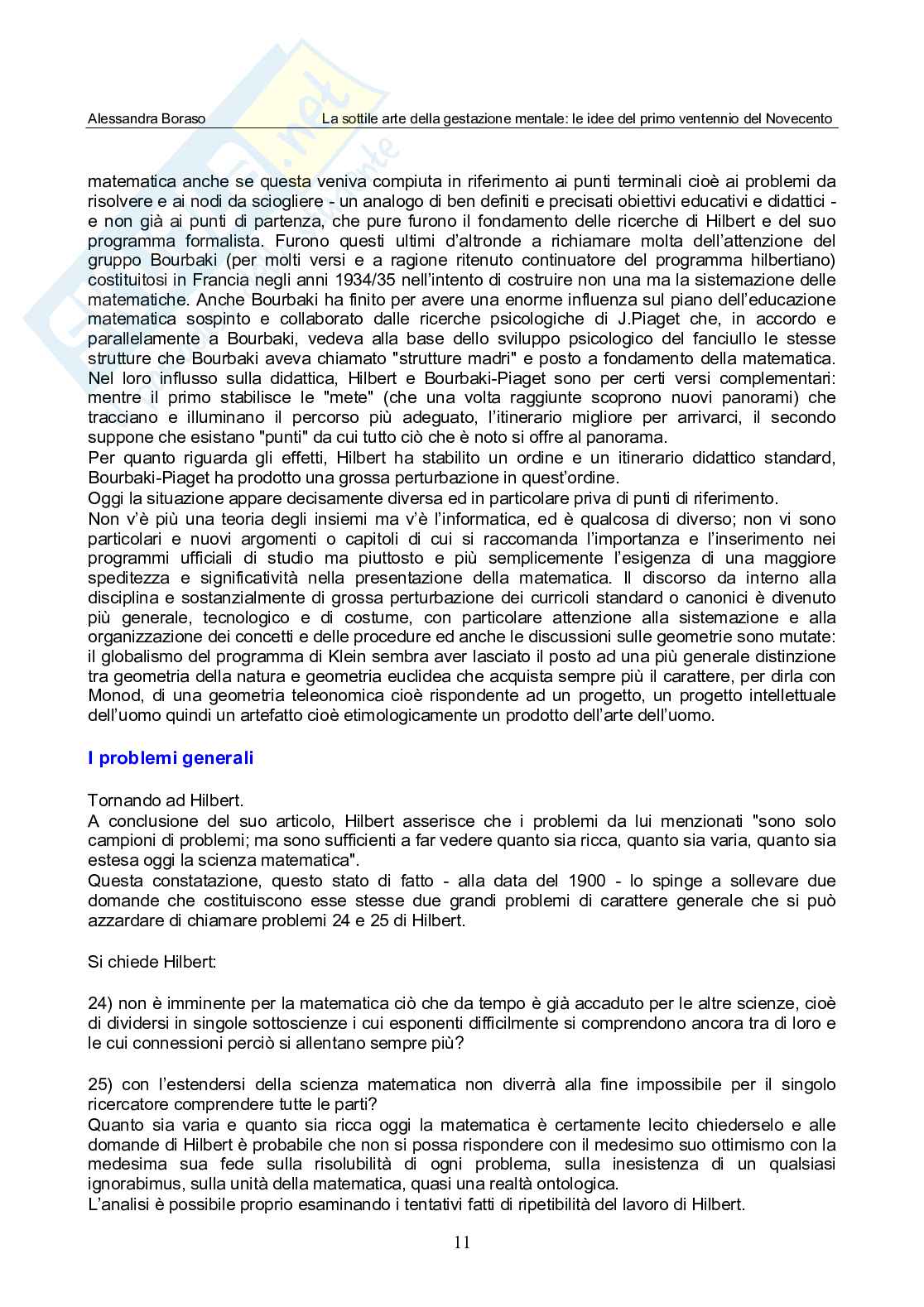 La sottile arte della gestazione mentale: le idee del primo ventennio del Novecento Pag. 11