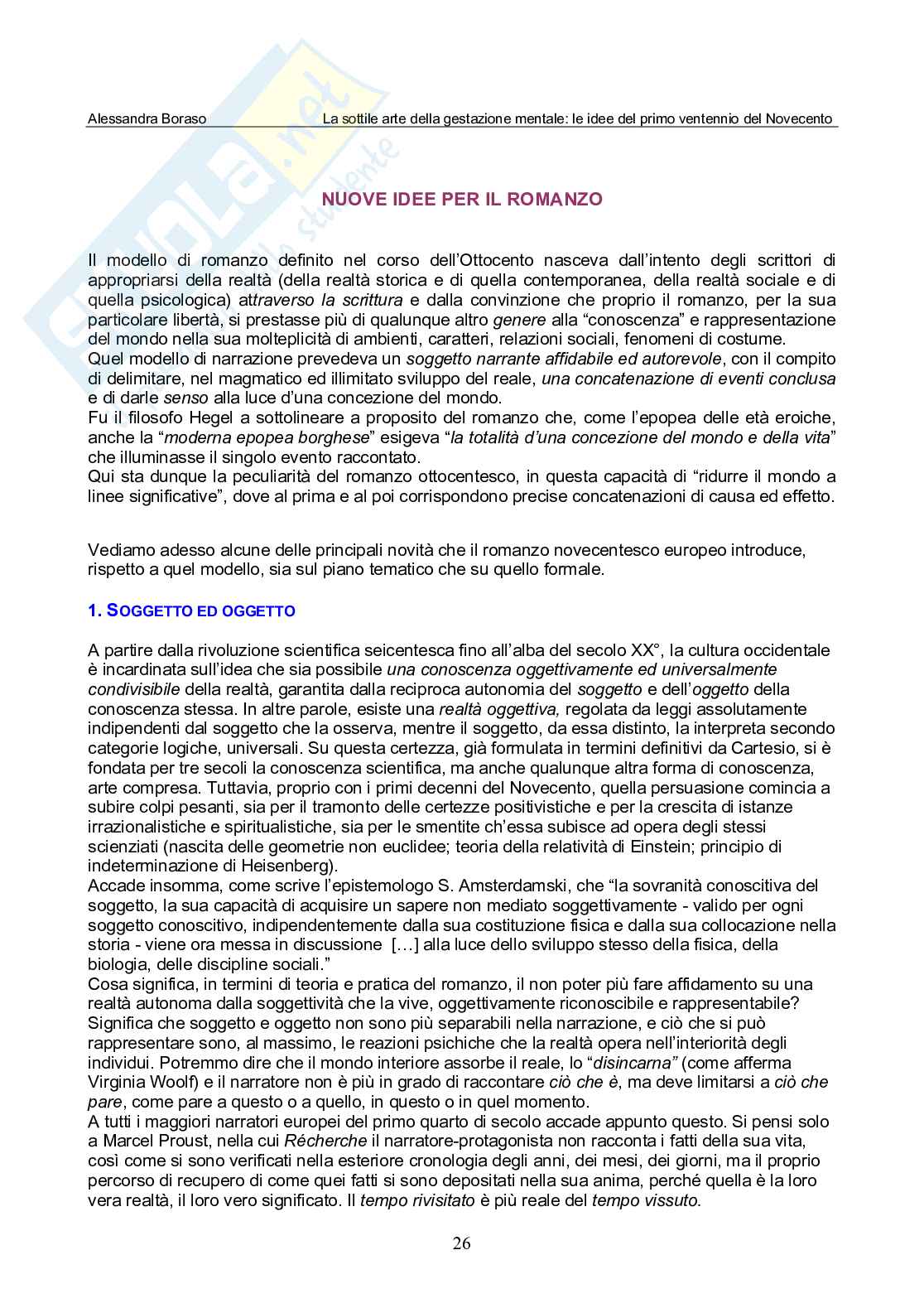 La sottile arte della gestazione mentale: le idee del primo ventennio del Novecento Pag. 26