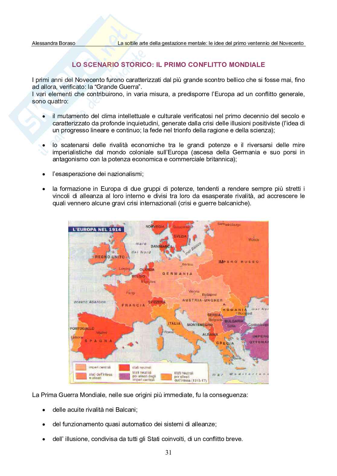 La sottile arte della gestazione mentale: le idee del primo ventennio del Novecento Pag. 31