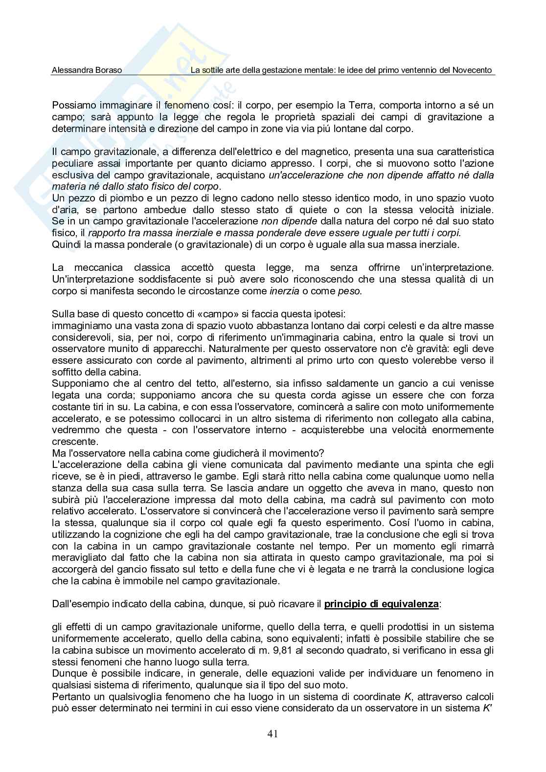 La sottile arte della gestazione mentale: le idee del primo ventennio del Novecento Pag. 41