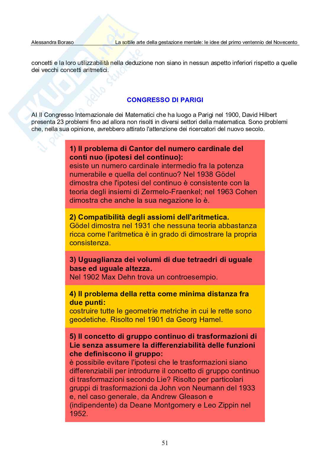 La sottile arte della gestazione mentale: le idee del primo ventennio del Novecento Pag. 51