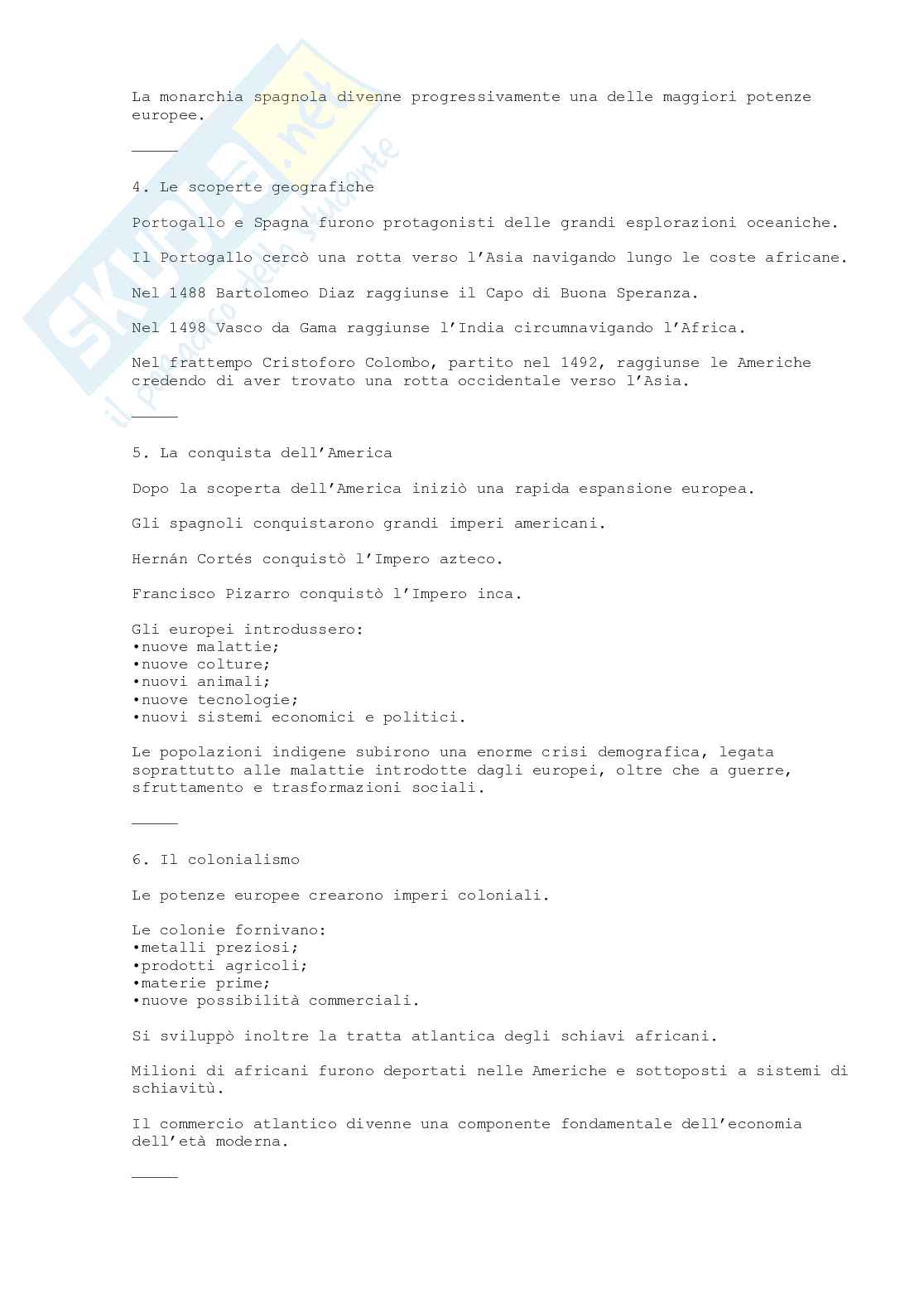 Storia moderna  Pag. 2
