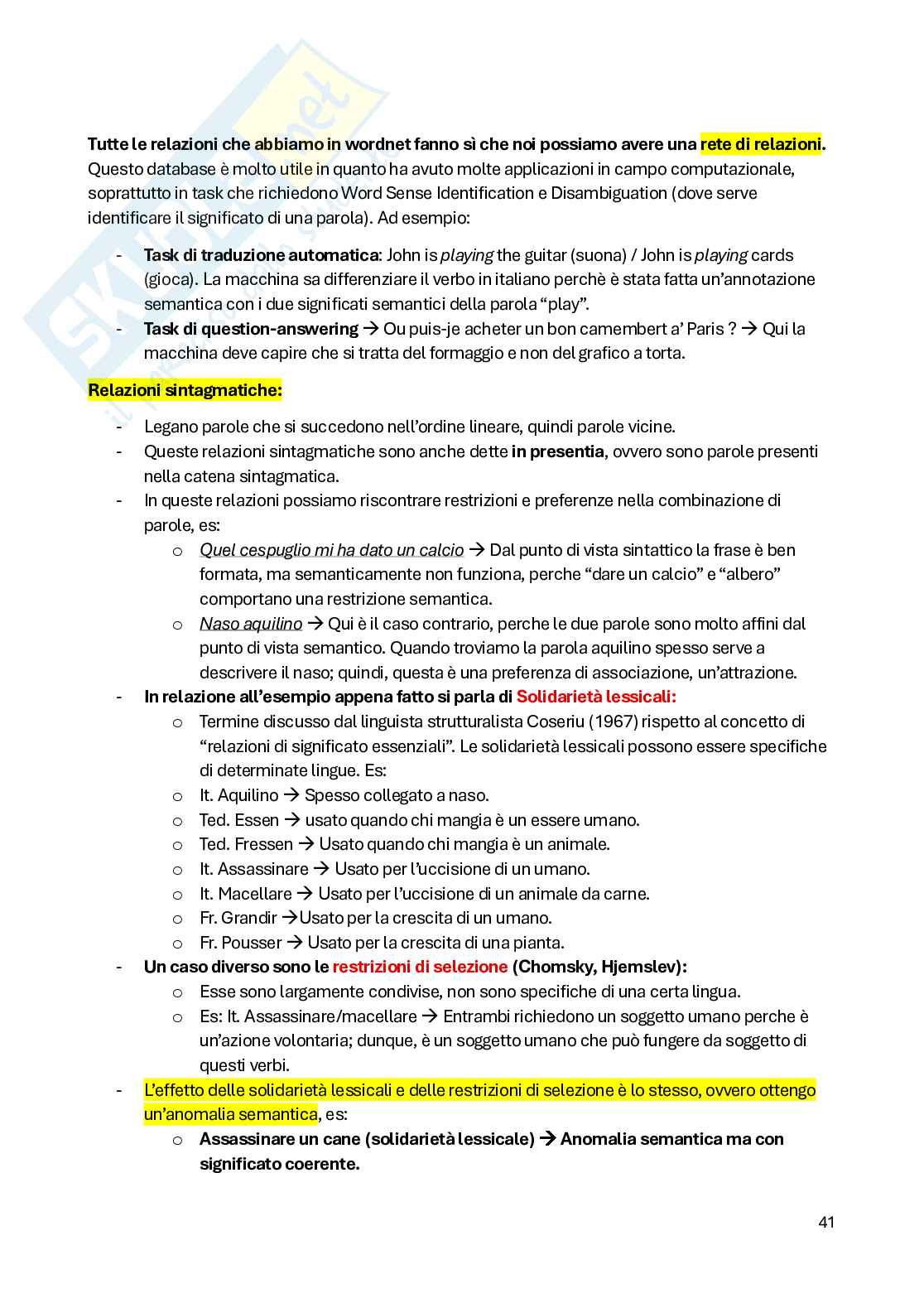 Appunti completi di Semantica e Lessico  Pag. 41