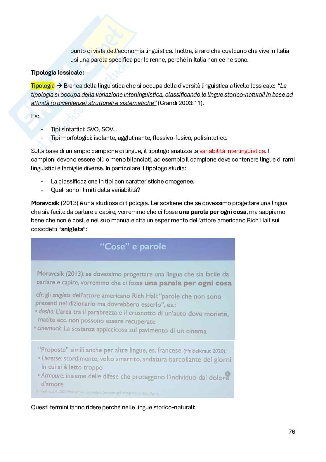 Appunti completi di Semantica e Lessico  Pag. 76