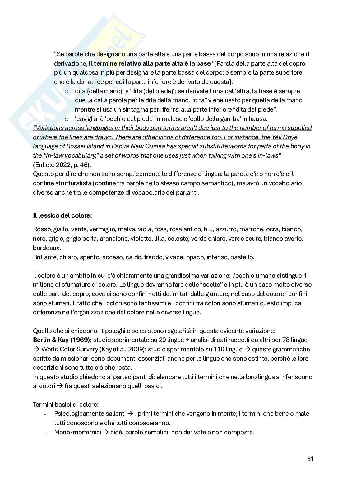 Appunti completi di Semantica e Lessico  Pag. 81