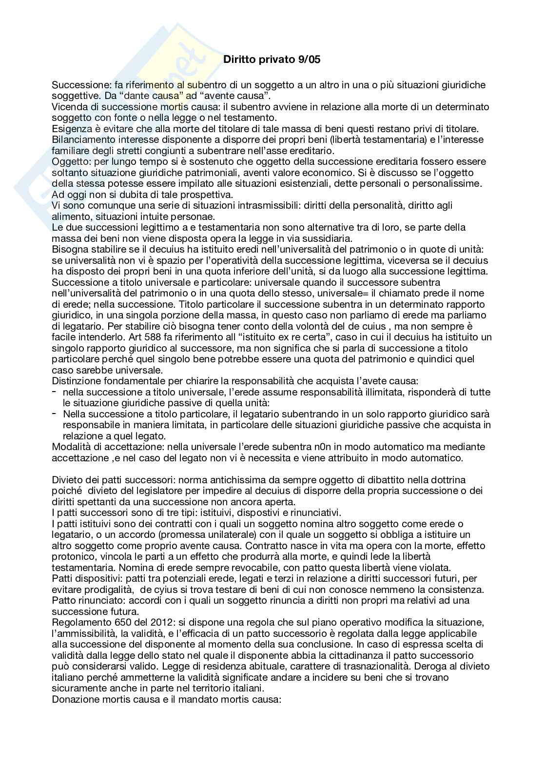 Appunti Diritto privato - parte 3 Pag. 1