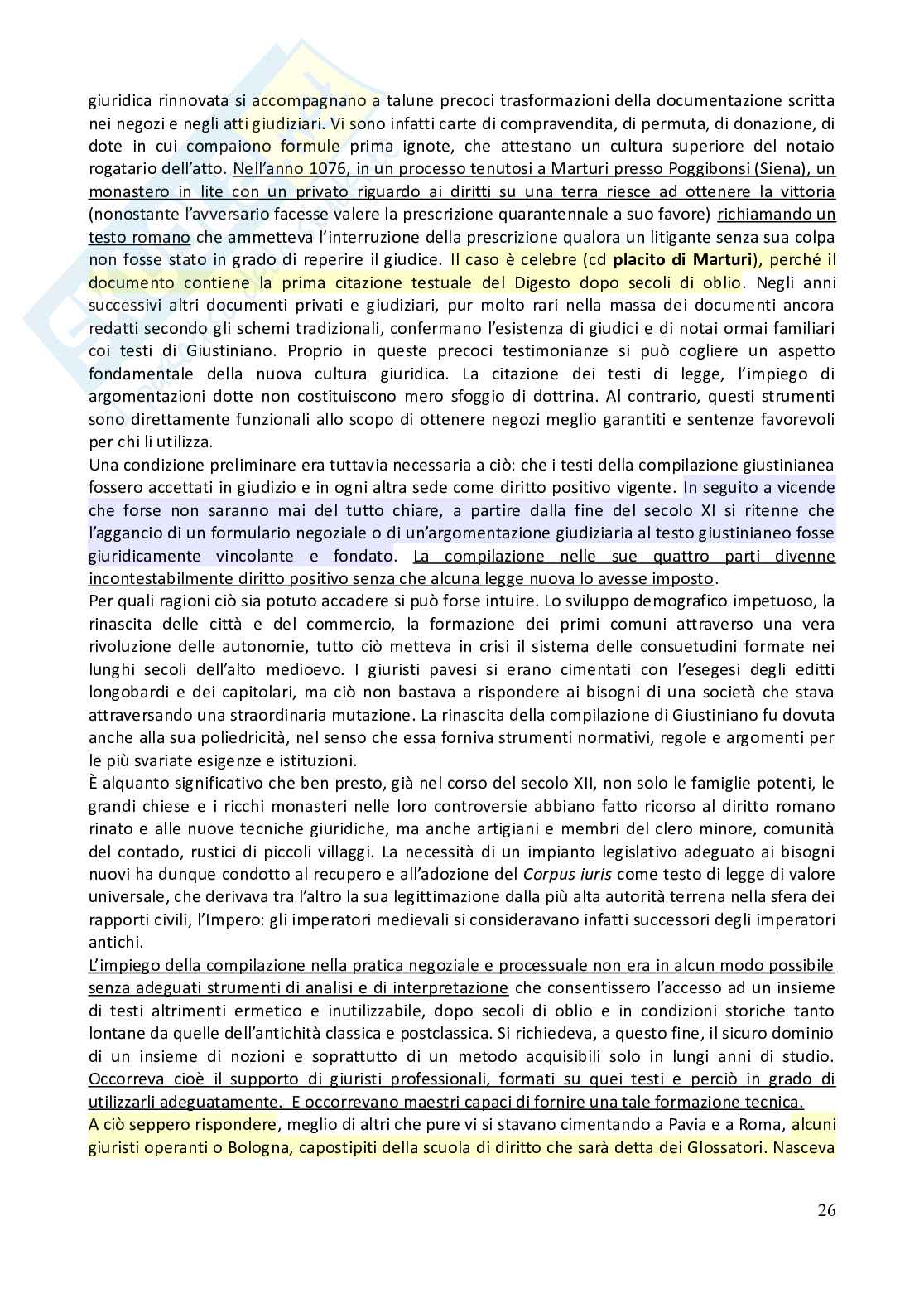 Riassunto esame Storia del diritto medievale e moderno, Prof. Chiodi Giovanni, libro consigliato Storia del diritto in Europa - 2^ edizione, Padoa Schioppa Pag. 26
