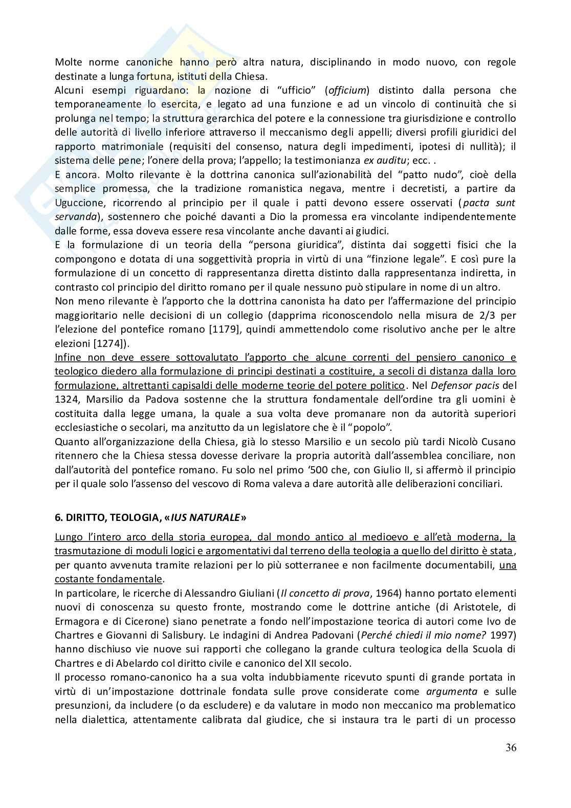 Riassunto esame Storia del diritto medievale e moderno, Prof. Chiodi Giovanni, libro consigliato Storia del diritto in Europa - 2^ edizione, Padoa Schioppa Pag. 36