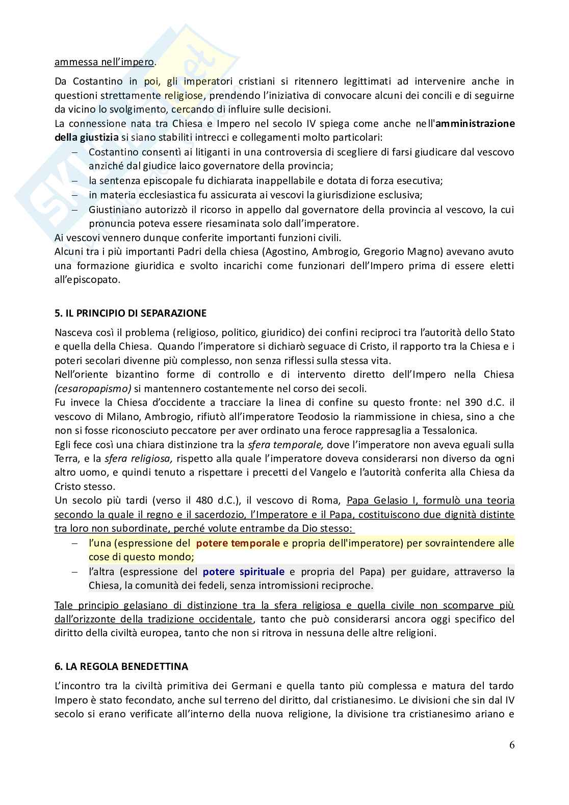 Riassunto esame Storia del diritto medievale e moderno, Prof. Chiodi Giovanni, libro consigliato Storia del diritto in Europa - 2^ edizione, Padoa Schioppa Pag. 6