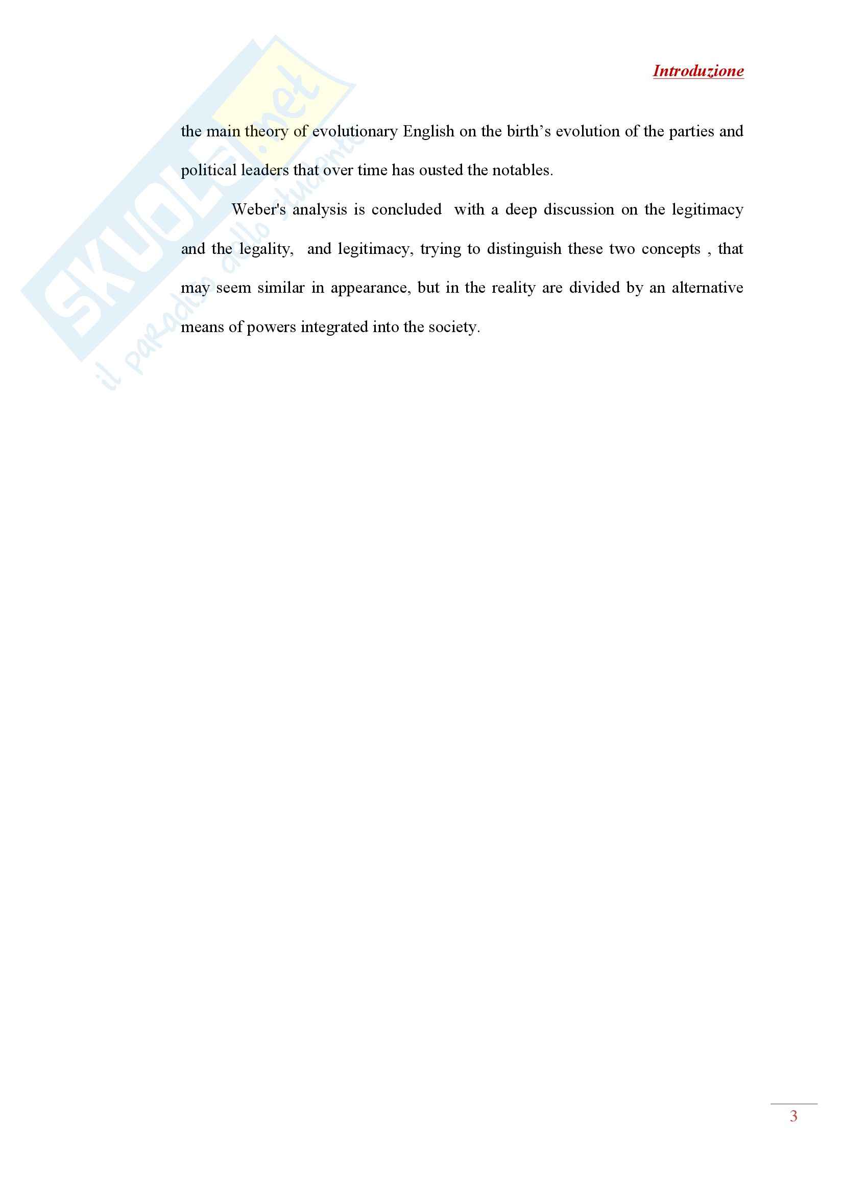 Potere e carisma in Max Weber, Storia delle dottrine politiche Pag. 6