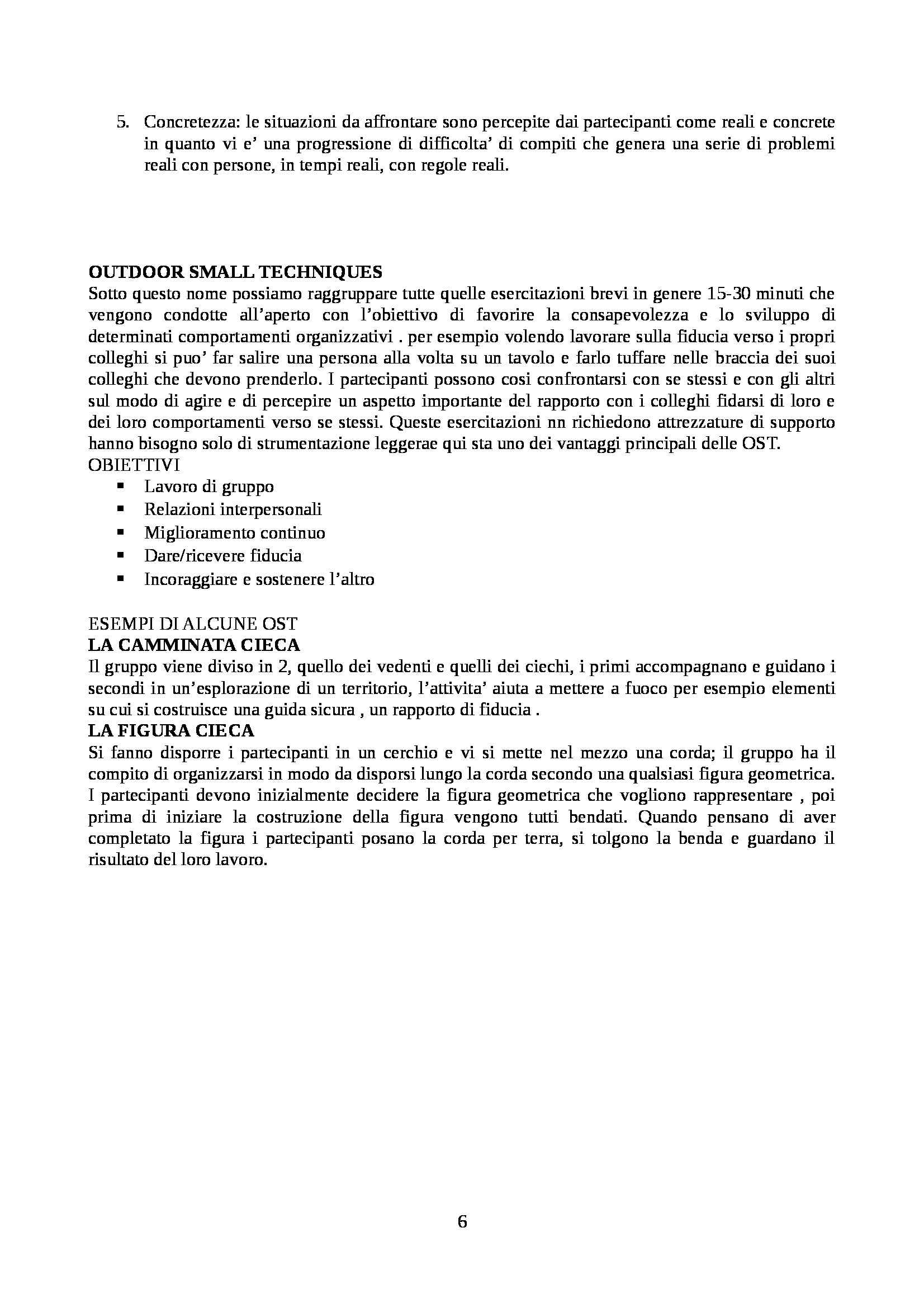 Riassunto esame Teorie e Tecniche di Didattica Outdoor, prof. De Angelis Pag. 6