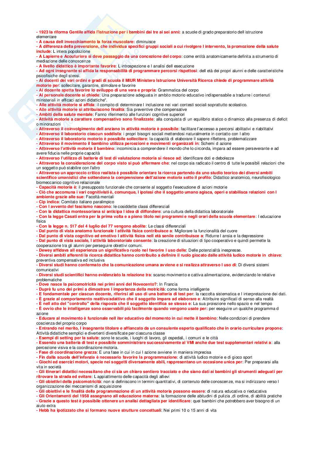 Didattica attività motoria rieducazione funzionale  Pag. 1