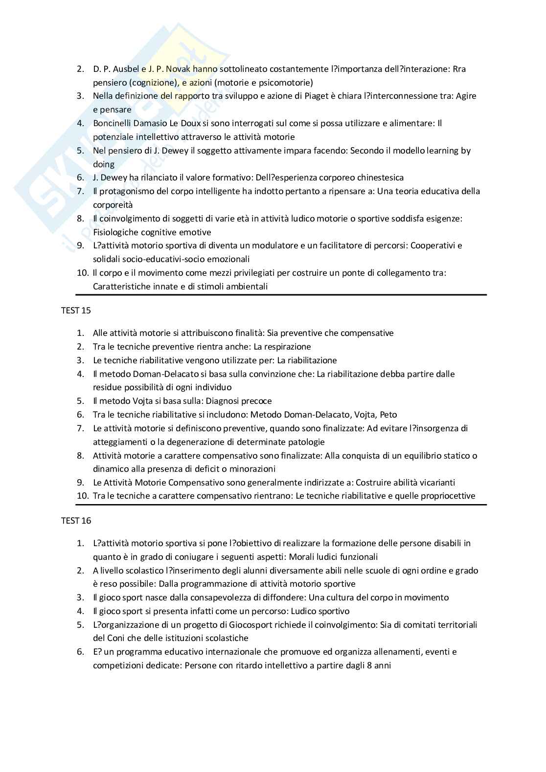 Didattica attività motoria rieducazione funzionale  Pag. 16
