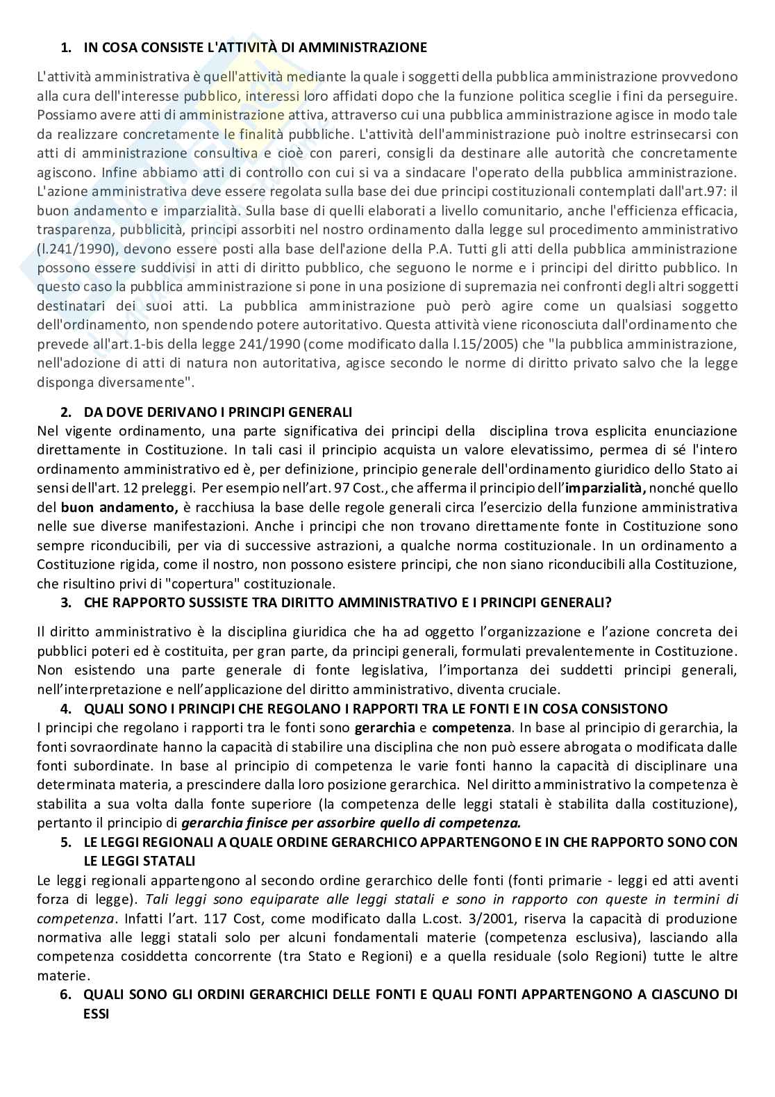 Paniere Diritto amministrativo I (2026) - Risposte aperte corrette  Pag. 2