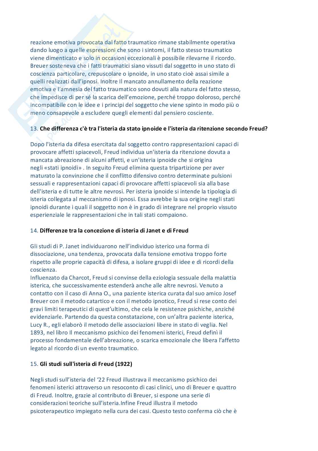 Paniere Psicologia dinamica - Risposte aperte - aggiornato (2026) Pag. 21