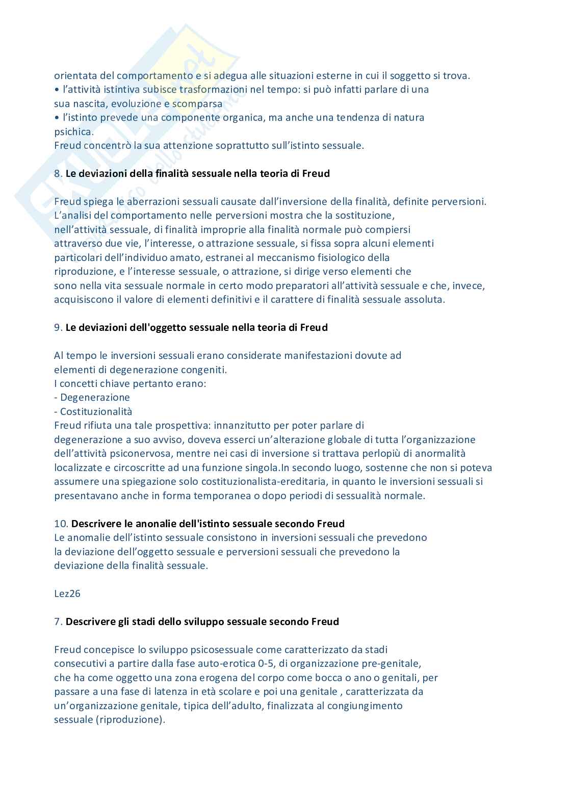 Paniere Psicologia dinamica - Risposte aperte - aggiornato (2026) Pag. 36