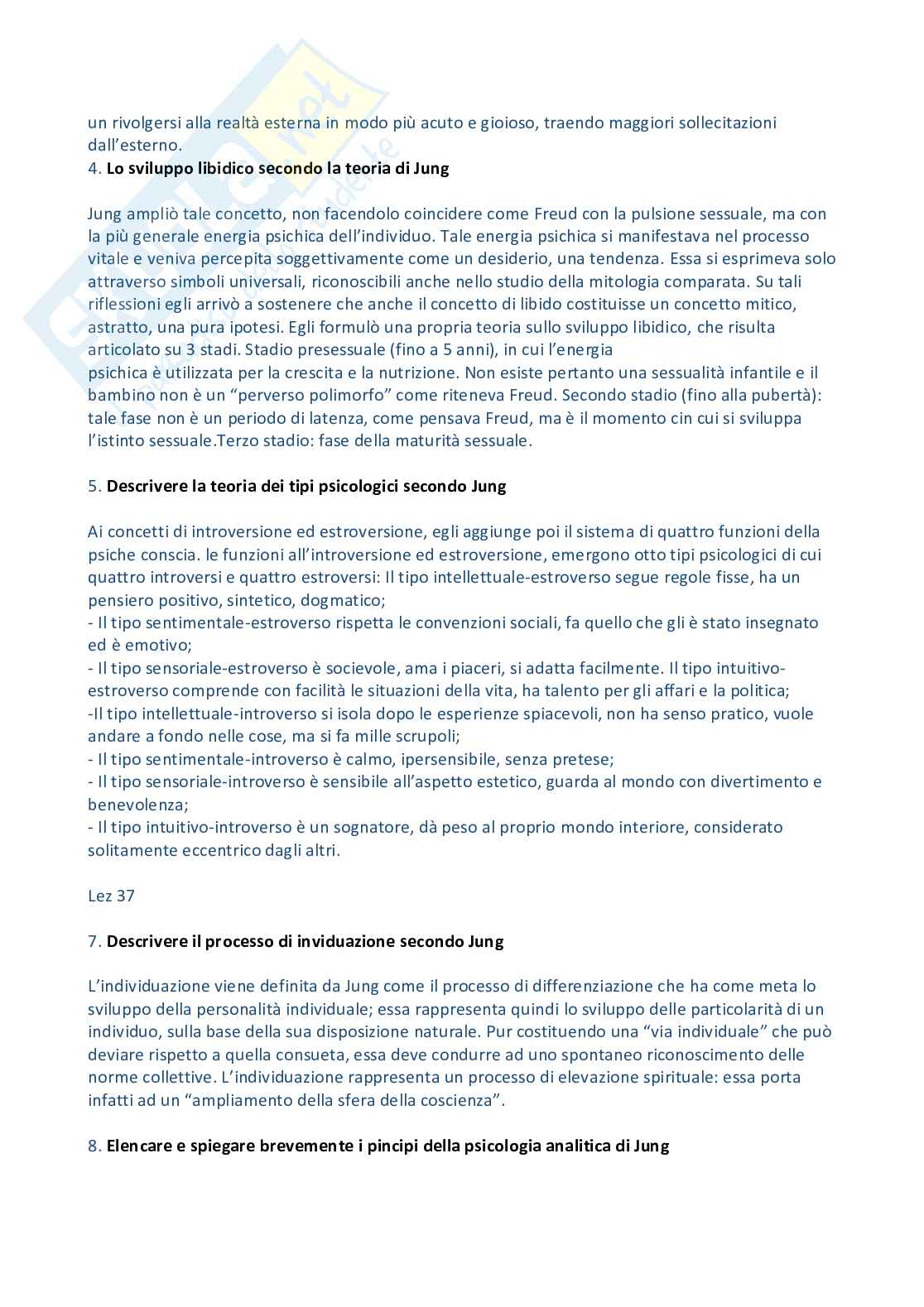 Paniere Psicologia dinamica - Risposte aperte - aggiornato (2026) Pag. 46