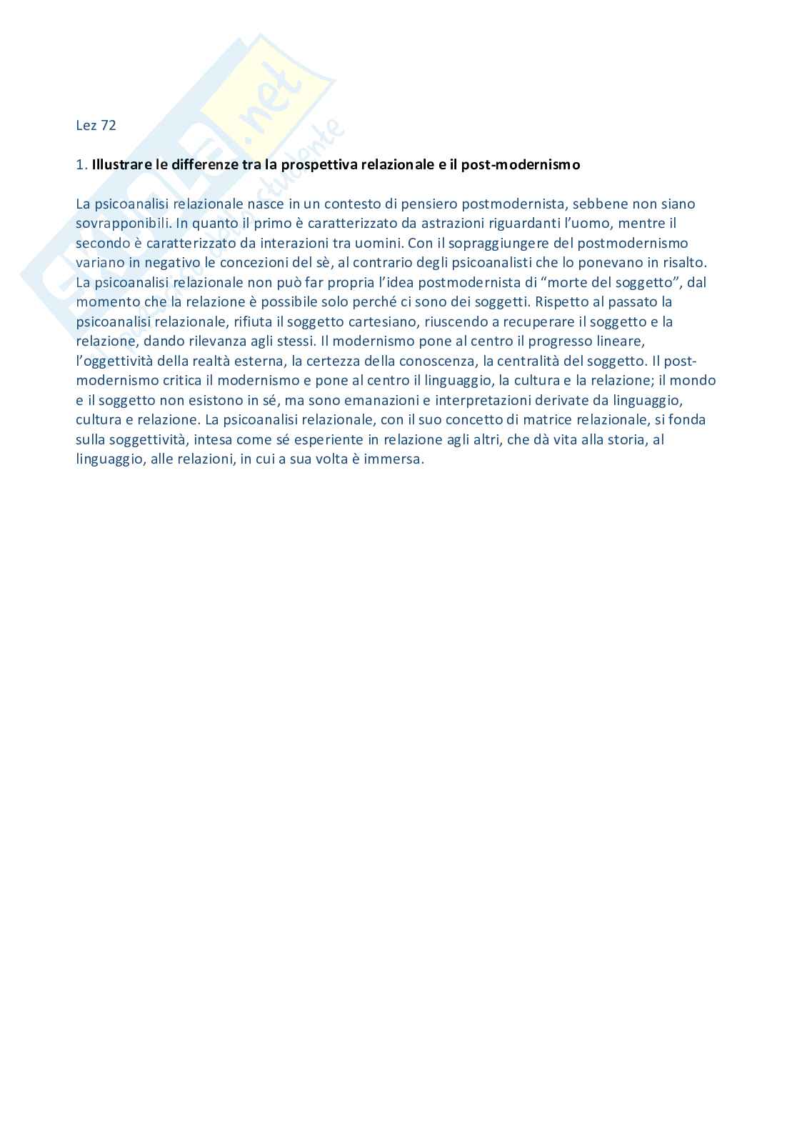 Paniere Psicologia dinamica - Risposte aperte - aggiornato (2026) Pag. 81