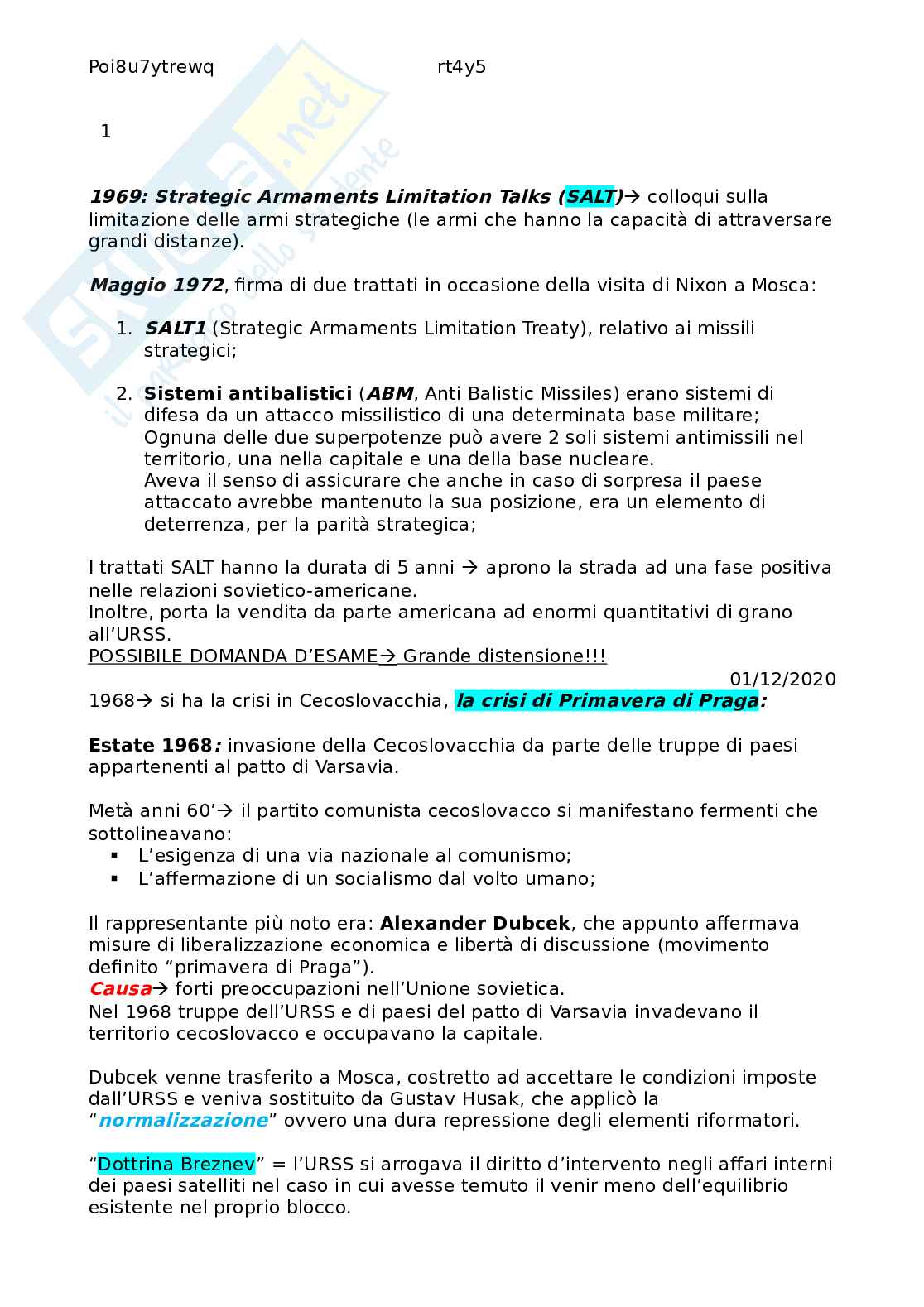 Appunti lezioni storia delle relazioni internazionali Pag. 71