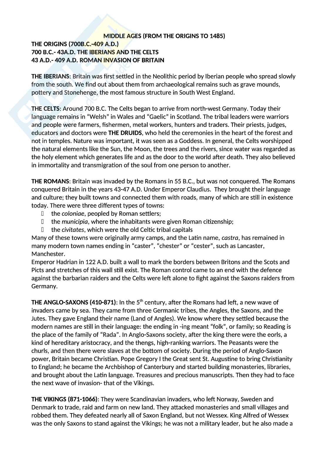 Middle ages and 17th Century - Opere e autori Pag. 1