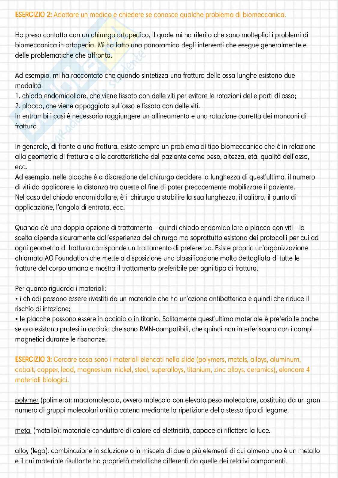 Esercizi Biomeccanica Pag. 2