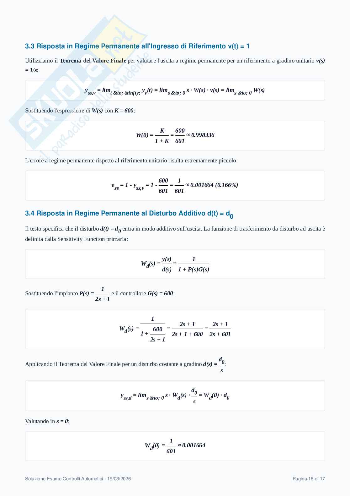 Esercizi esame Control Systems 19 marzo 2026 Pag. 16