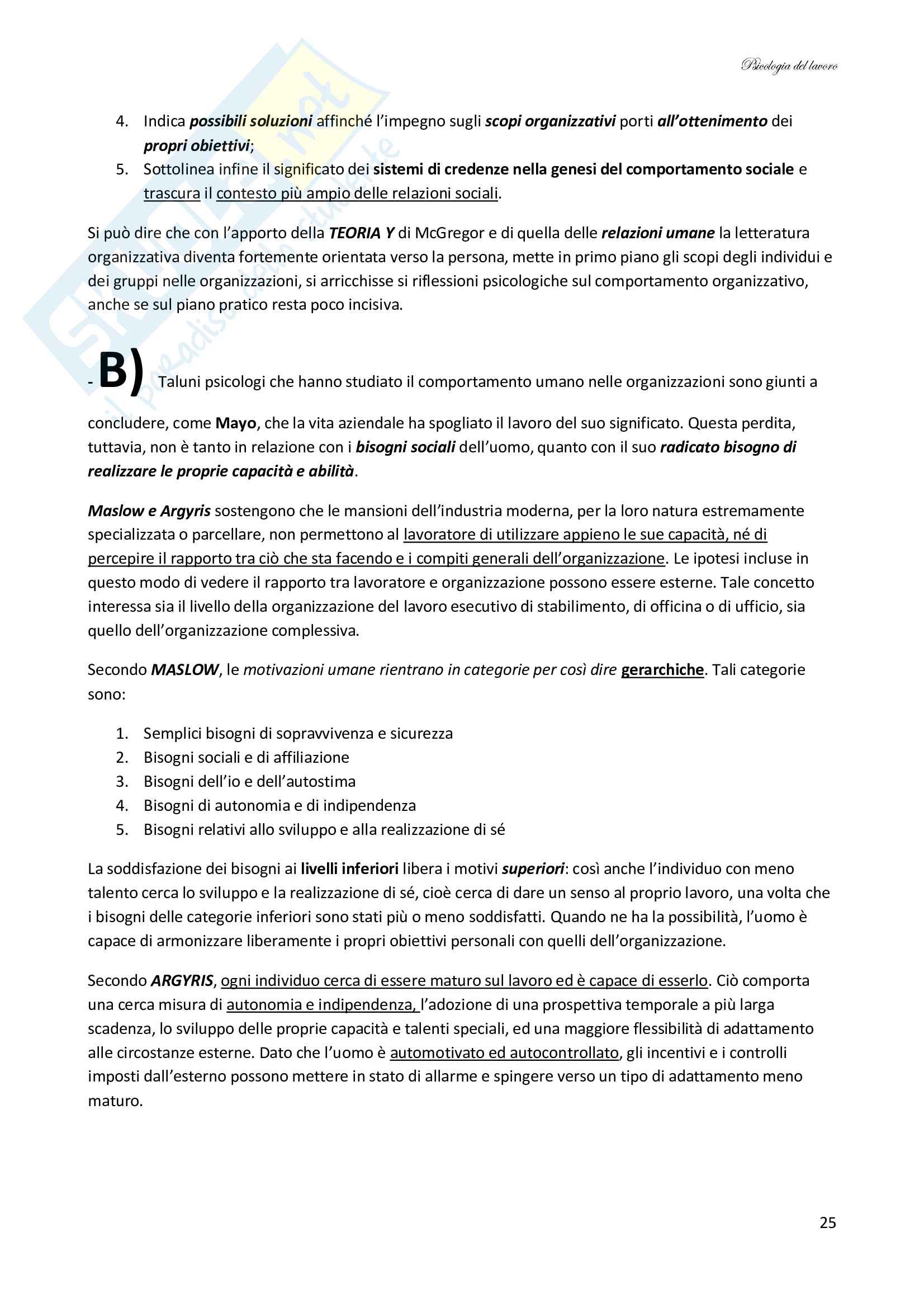 Appunti per sostenere l'esame di: psicologia del lavoro e delle organizzazioni Pag. 26
