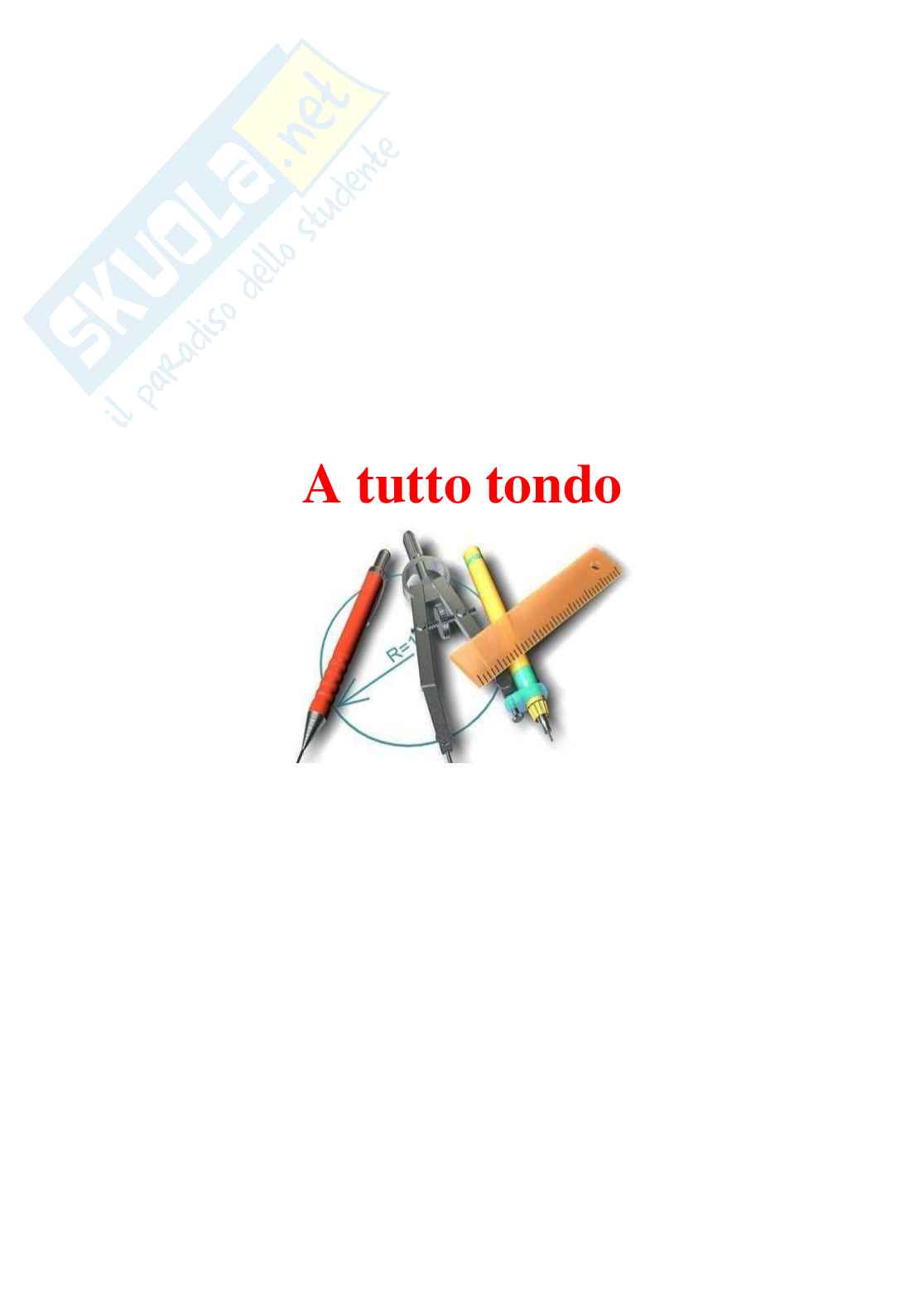 Esempio UDA a 28 matematica e scienze lezione simulata per la scuola secondaria di primo grado e concorsi pubblici dal titolo Geometria a tutto tondo Pag. 1