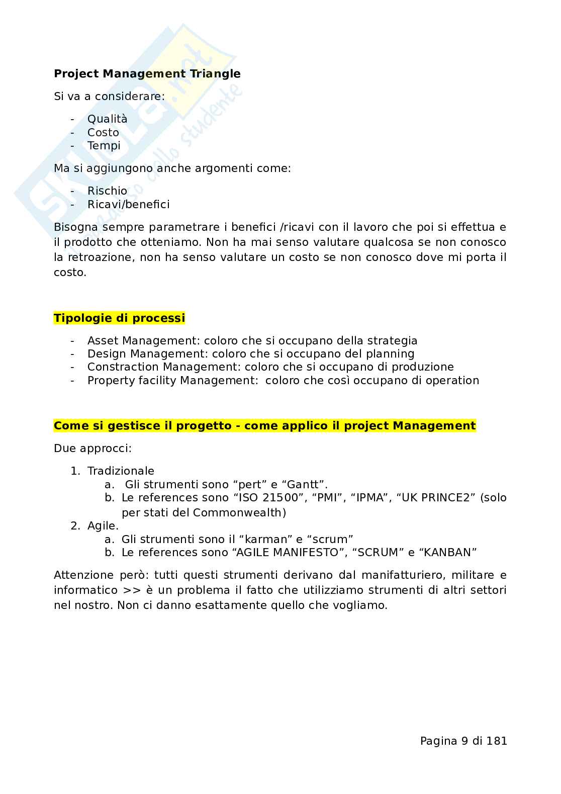 Appunti completi [A.A. 2026] – Project e Information Management delle costruzioni – Entrambi i Moduli Pag. 11