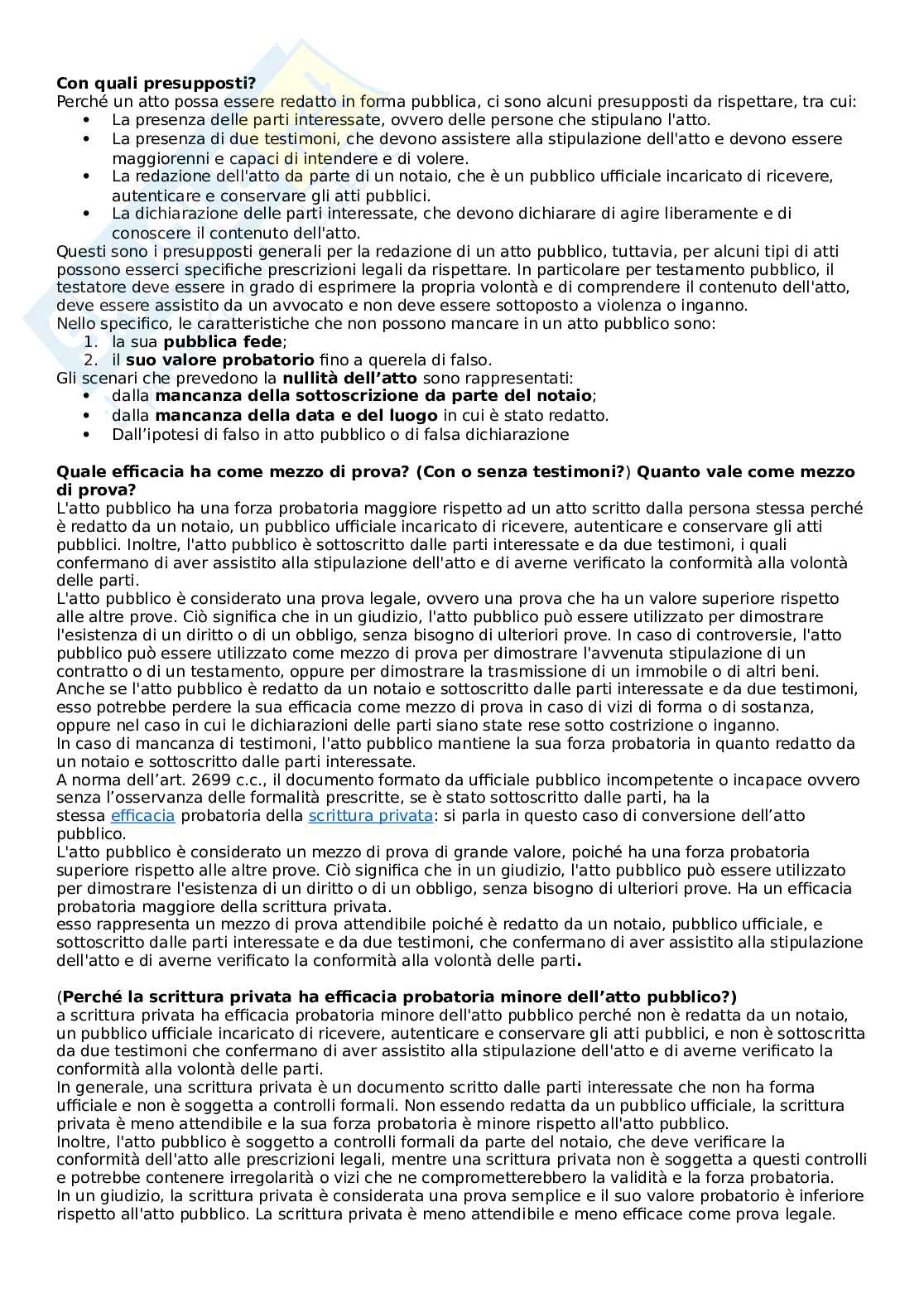 Domande orale Istituzioni di diritto privato Pag. 21