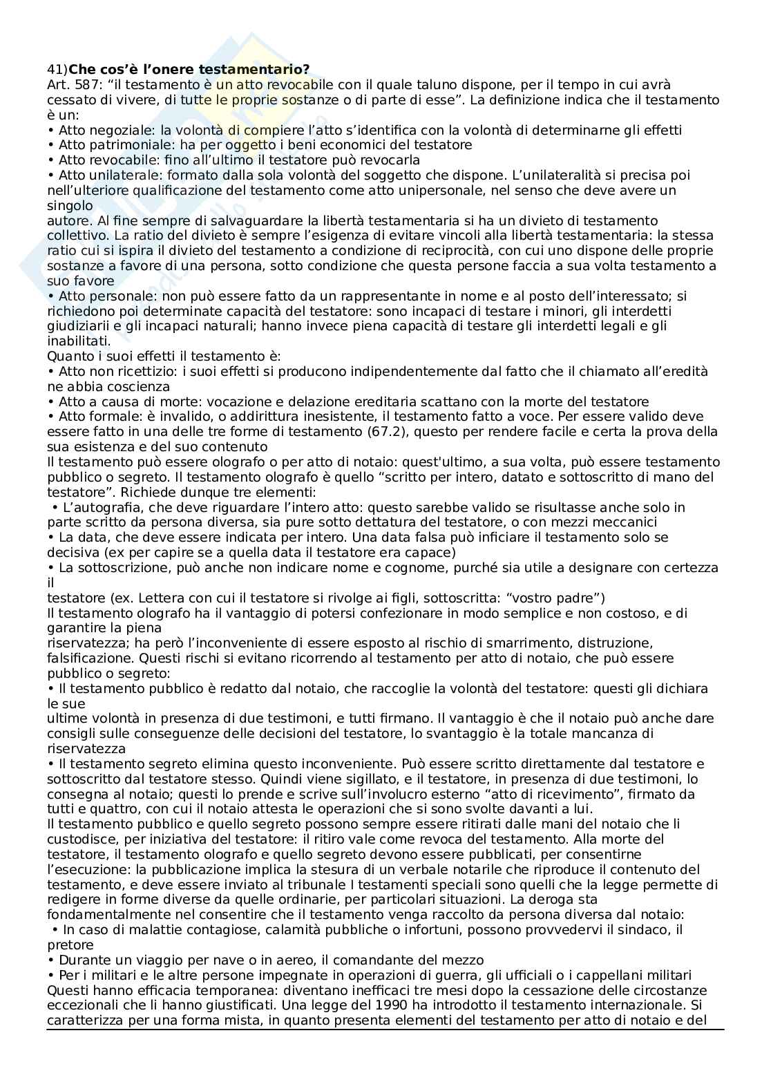 Domande orale Istituzioni di diritto privato Pag. 76