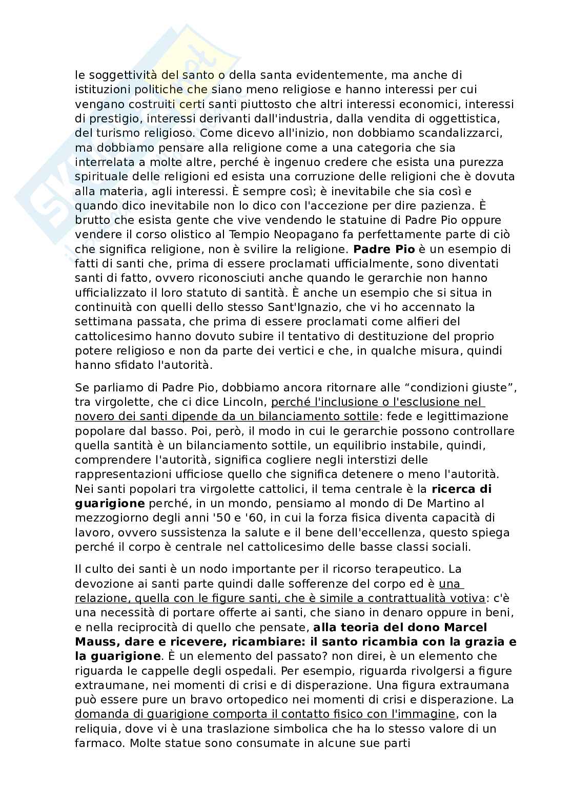 Appunti di Antropologia delle religioni integrati con slide e lezioni per primo esonero  Pag. 51