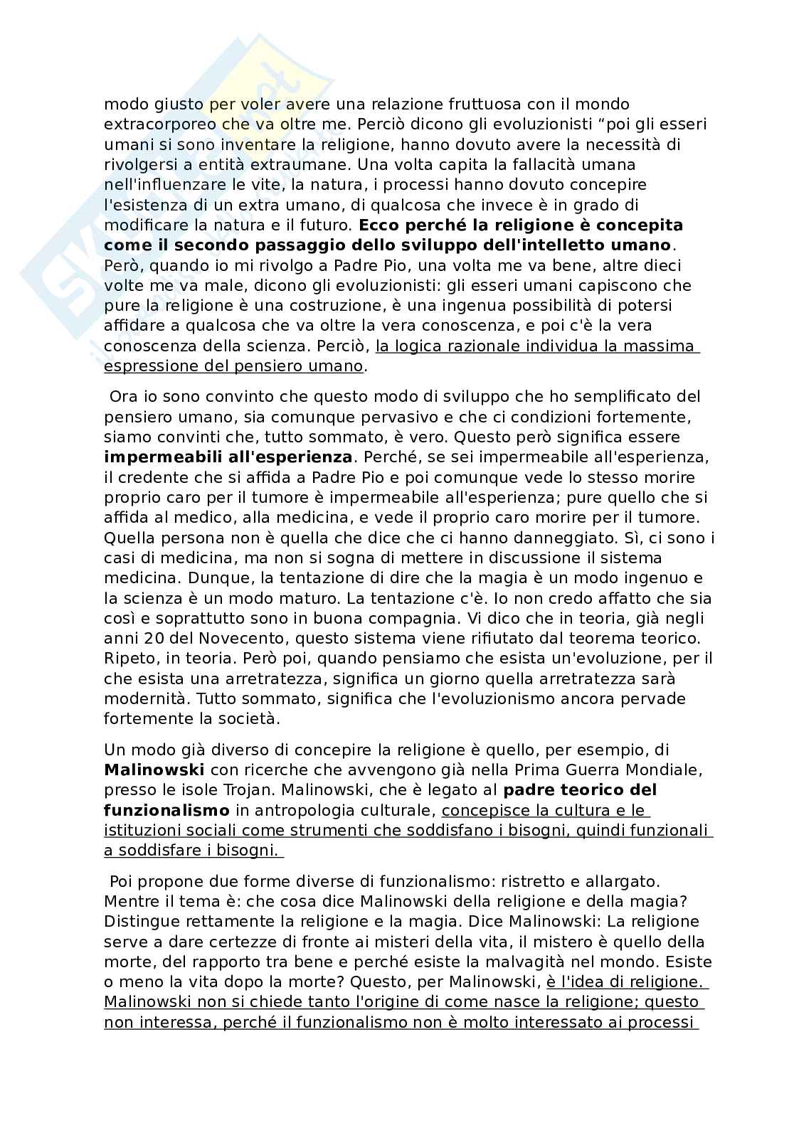 Appunti di Antropologia delle religioni integrati con slide e lezioni per primo esonero  Pag. 56