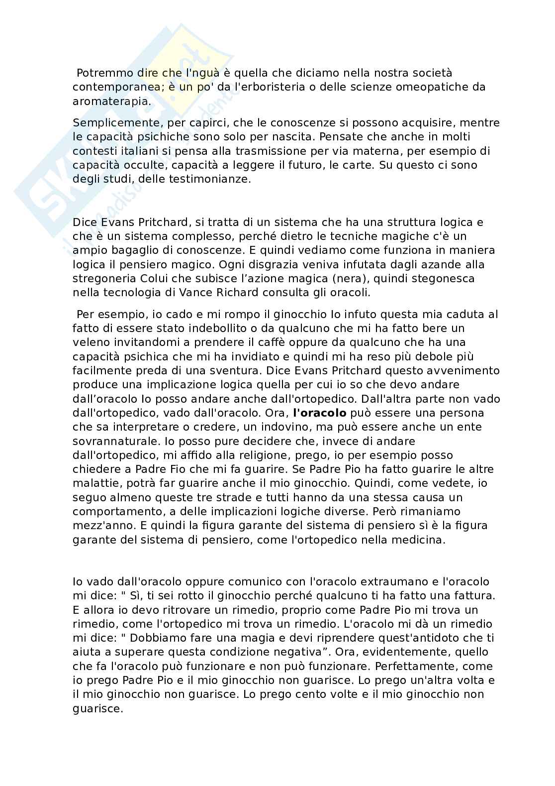 Appunti di Antropologia delle religioni integrati con slide e lezioni per primo esonero  Pag. 61