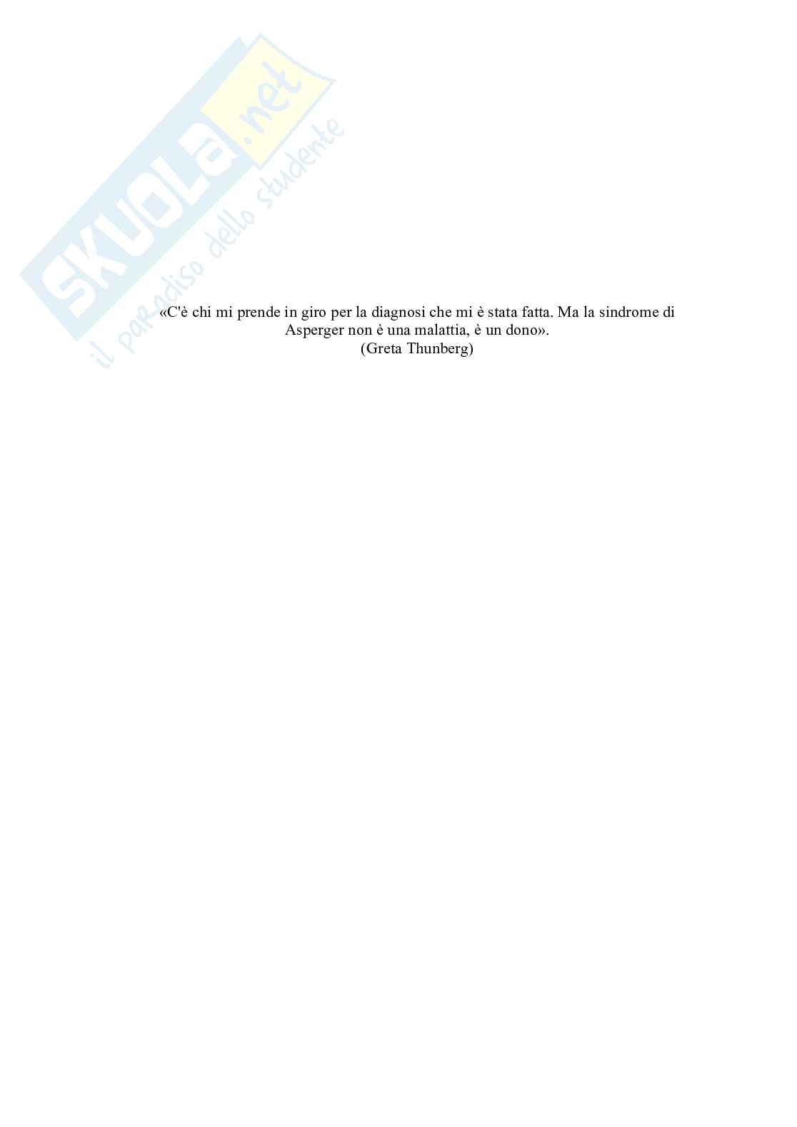 Tesi di laurea specializzazione tfa IX ciclo sulla sindrome di Asperger Pag. 1