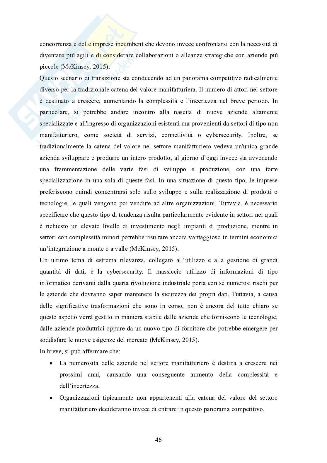 Tesi magistrale: Industria 4.0 e Casi Studio Aziende Venete (Strategia Aziendale) - Valutazione 110L Pag. 46