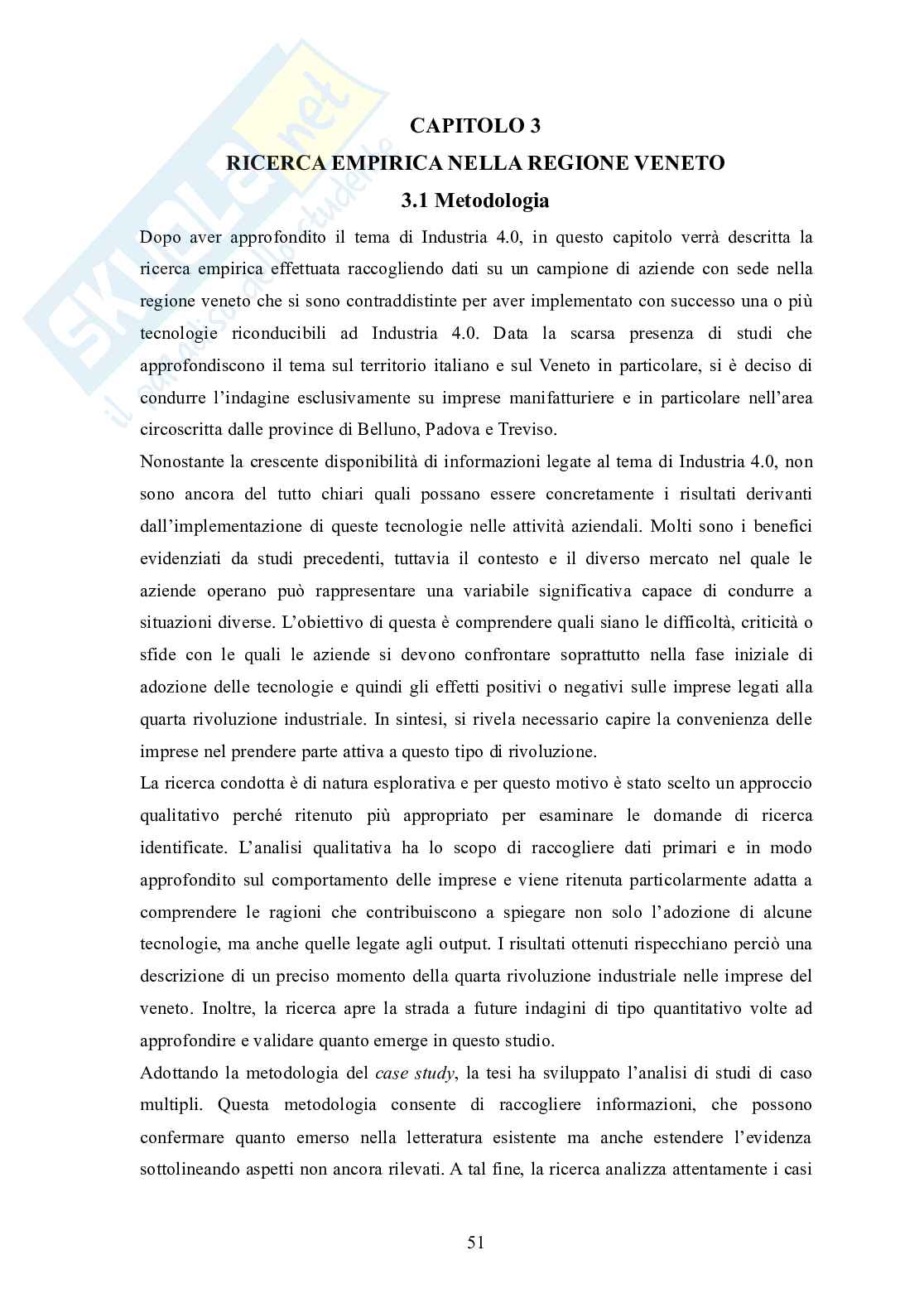 Tesi magistrale: Industria 4.0 e Casi Studio Aziende Venete (Strategia Aziendale) - Valutazione 110L Pag. 51