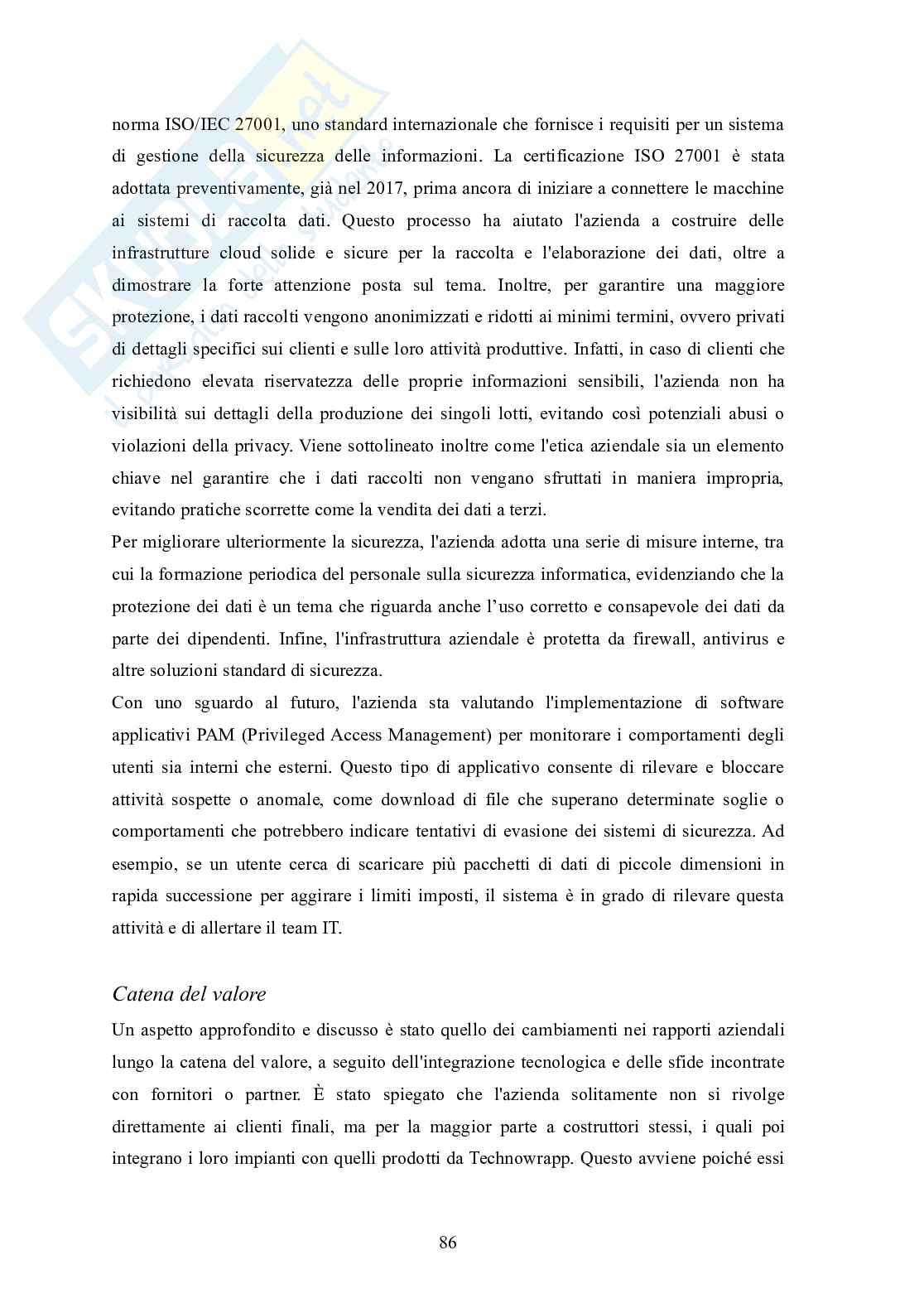 Tesi magistrale: Industria 4.0 e Casi Studio Aziende Venete (Strategia Aziendale) - Valutazione 110L Pag. 86