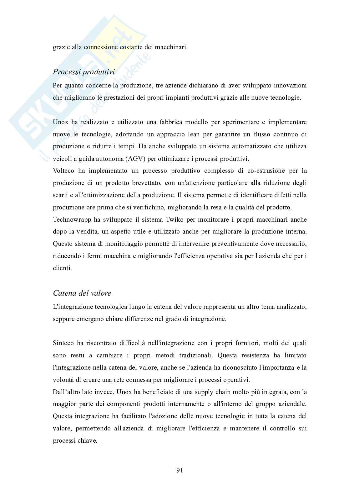 Tesi magistrale: Industria 4.0 e Casi Studio Aziende Venete (Strategia Aziendale) - Valutazione 110L Pag. 91