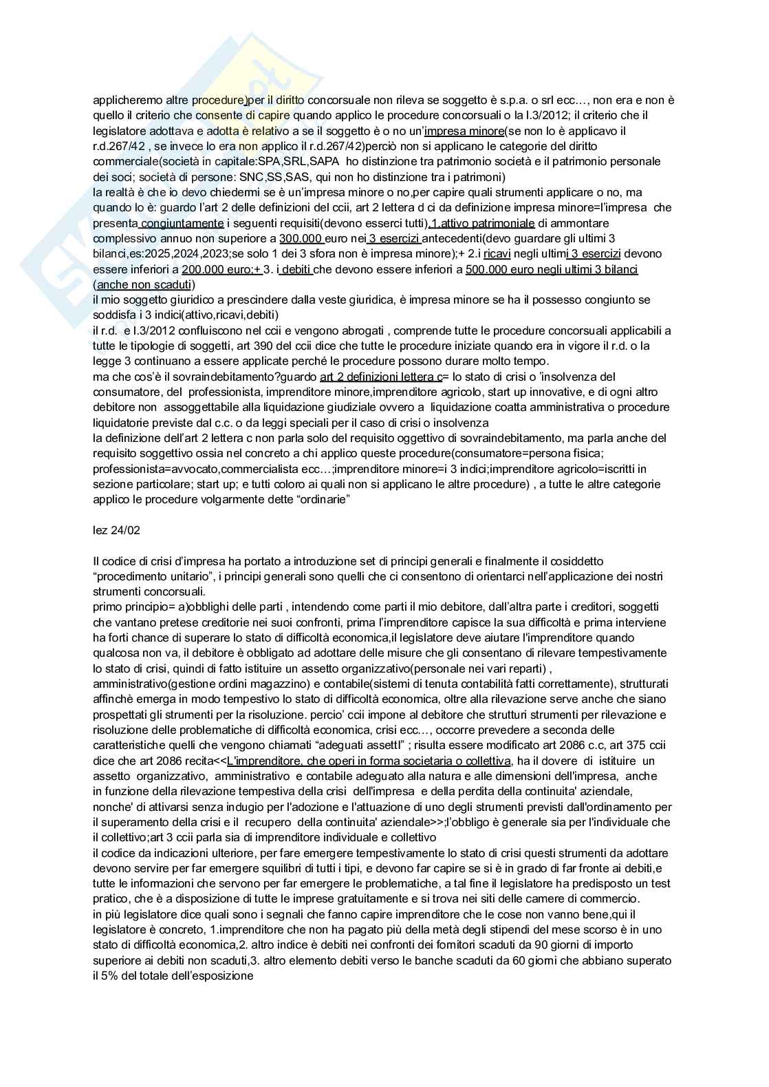Diritto delle procedure concorsuali  Pag. 2