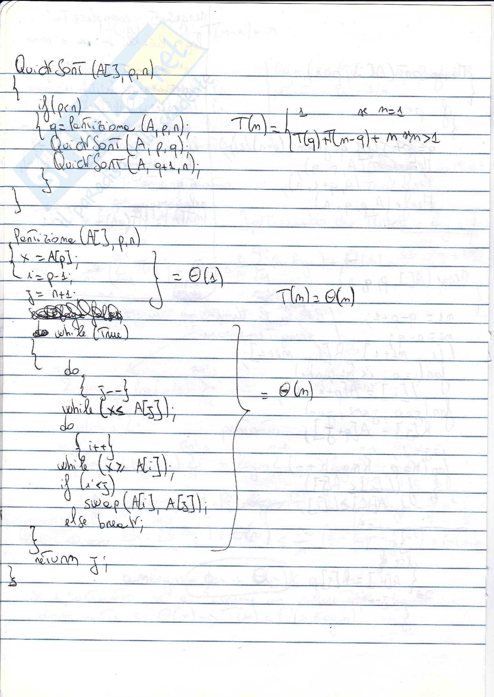 Appunti di teoria Algoritmi e Strutture Dati Pag. 2