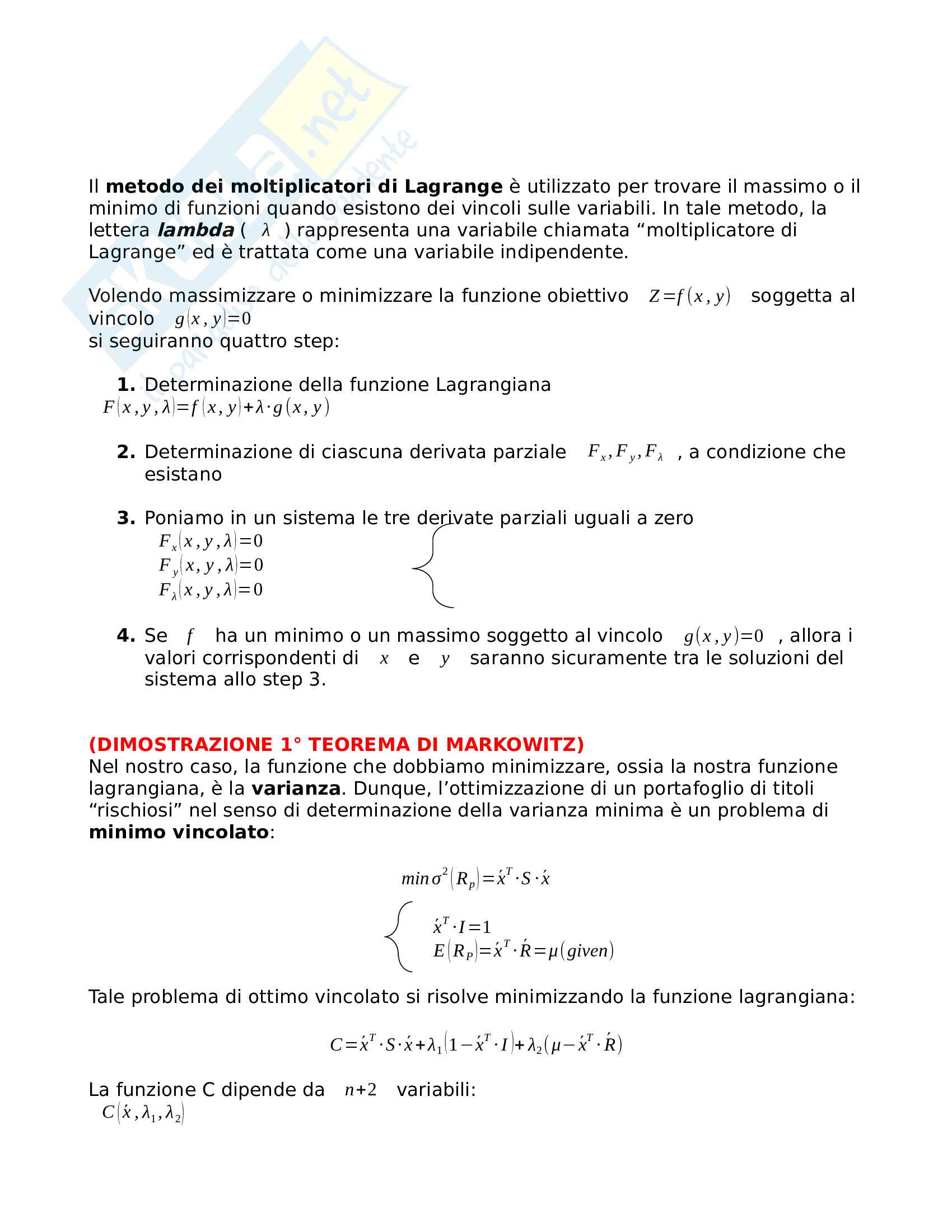 Appunti di Matematica finanziaria (corso progredito) Pag. 41