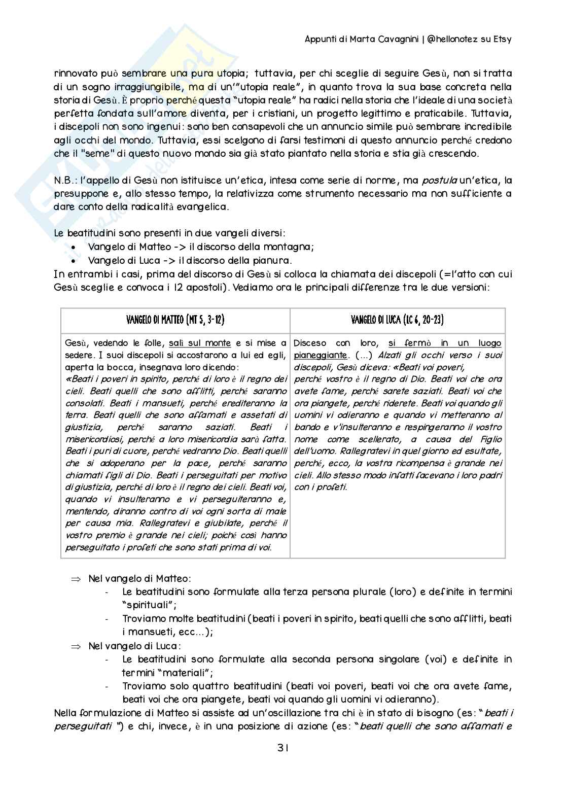 Riassunto esame Teologia 3, Prof. Cati Alice, libro consigliato Introduzione all’etica cristiana, Piana Pag. 31